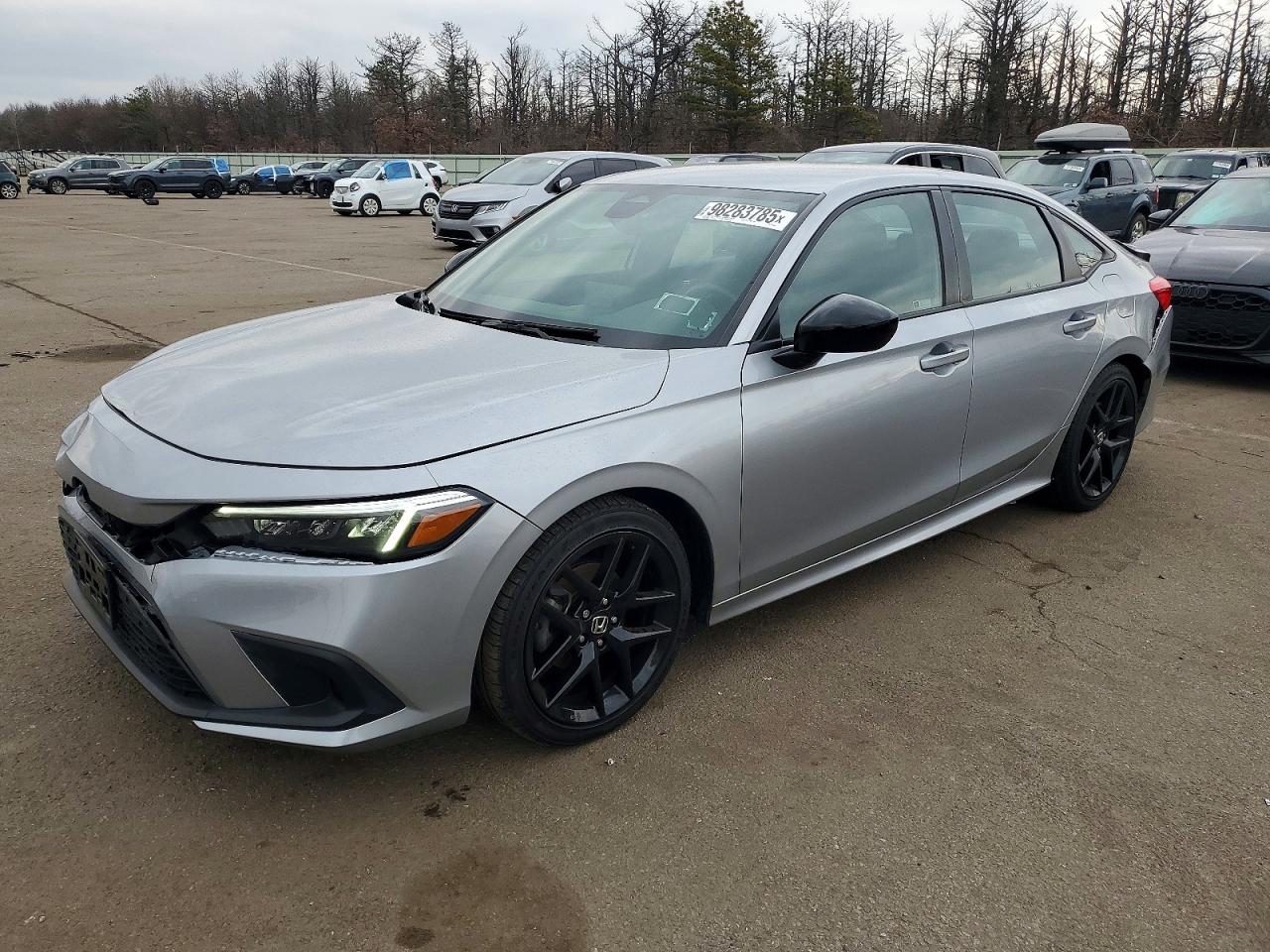 2022 Honda Civic Sport Silver vin: 2HGFE2F52NH607046