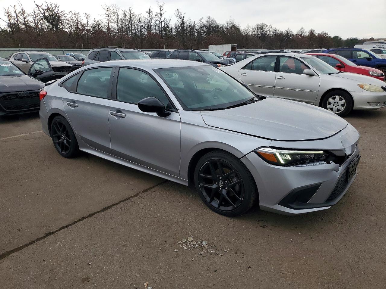 2022 Honda Civic Sport Silver vin: 2HGFE2F52NH607046