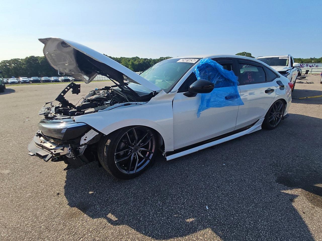 2023 Honda Civic Sport White vin: 2HGFE2F52PH542878