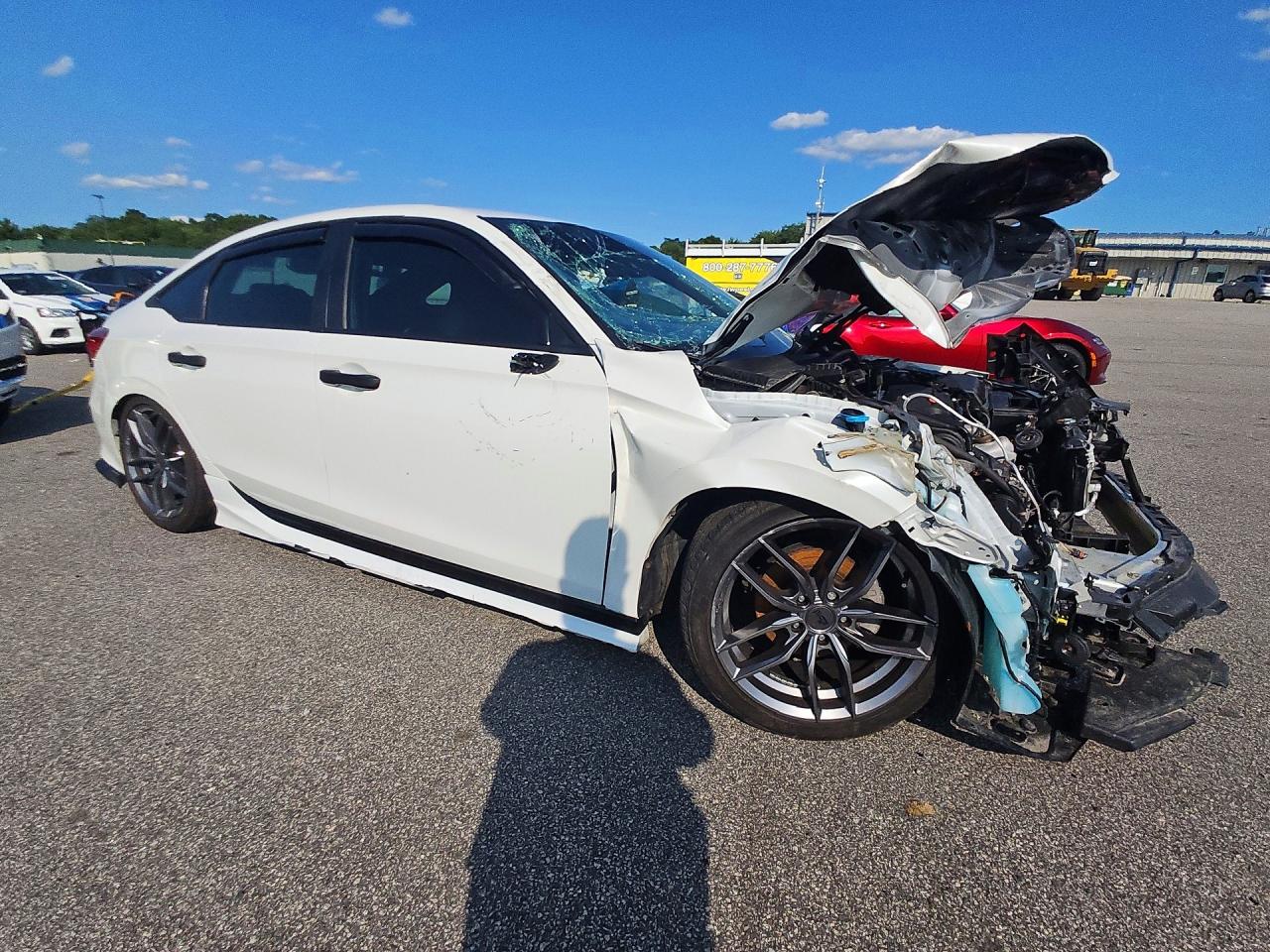 2023 Honda Civic Sport White vin: 2HGFE2F52PH542878