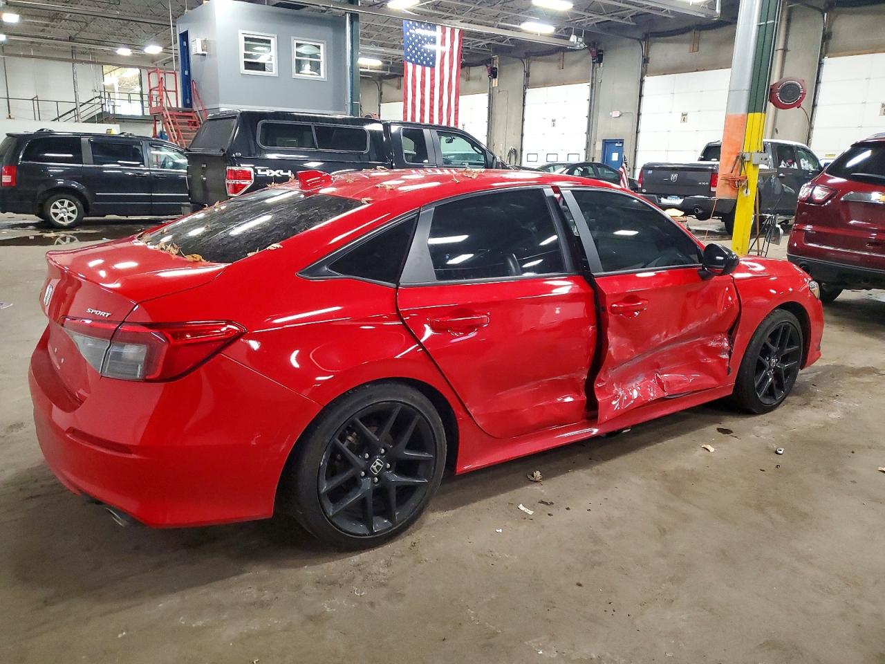 2024 Honda Civic Sport Красный vin: 2HGFE2F52RH543337