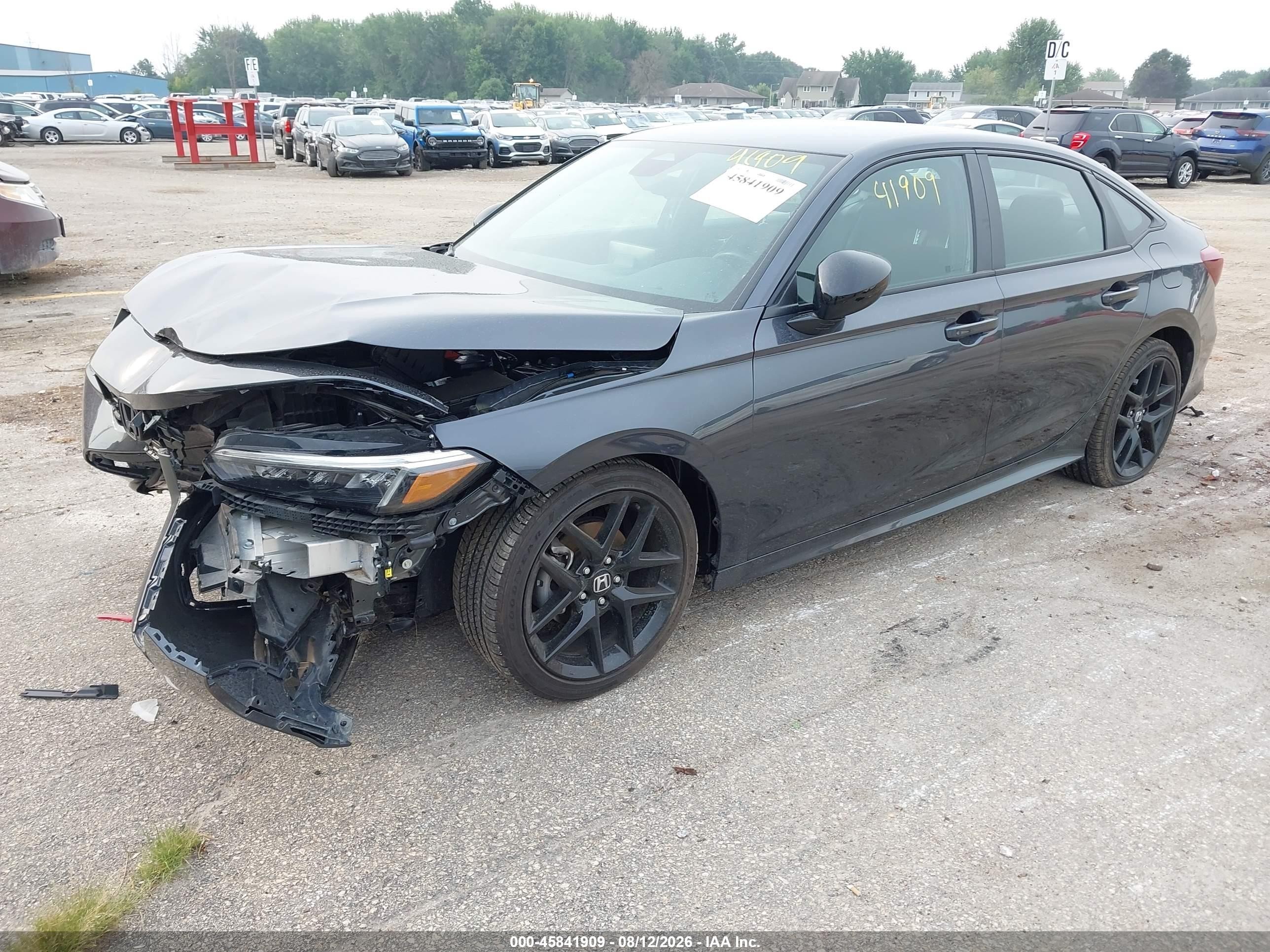 2025 Honda Civic Sport Gray vin: 2HGFE2F52SH572990