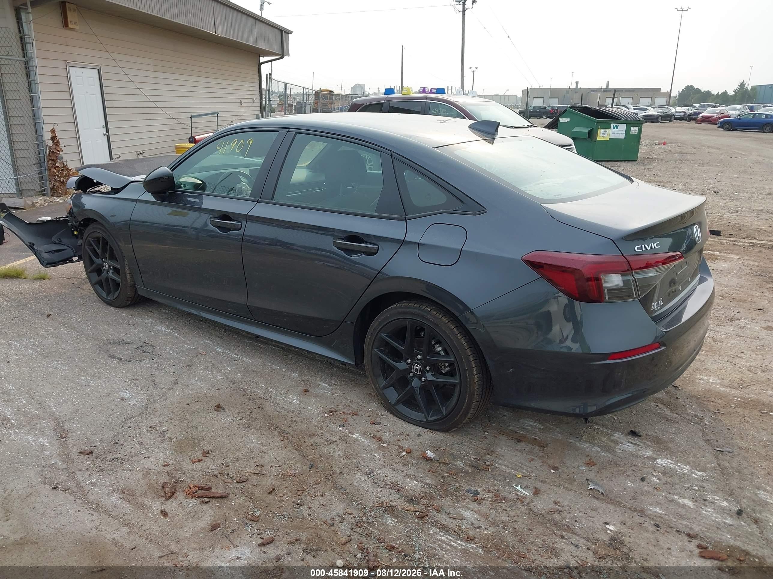 2025 Honda Civic Sport Gray vin: 2HGFE2F52SH572990
