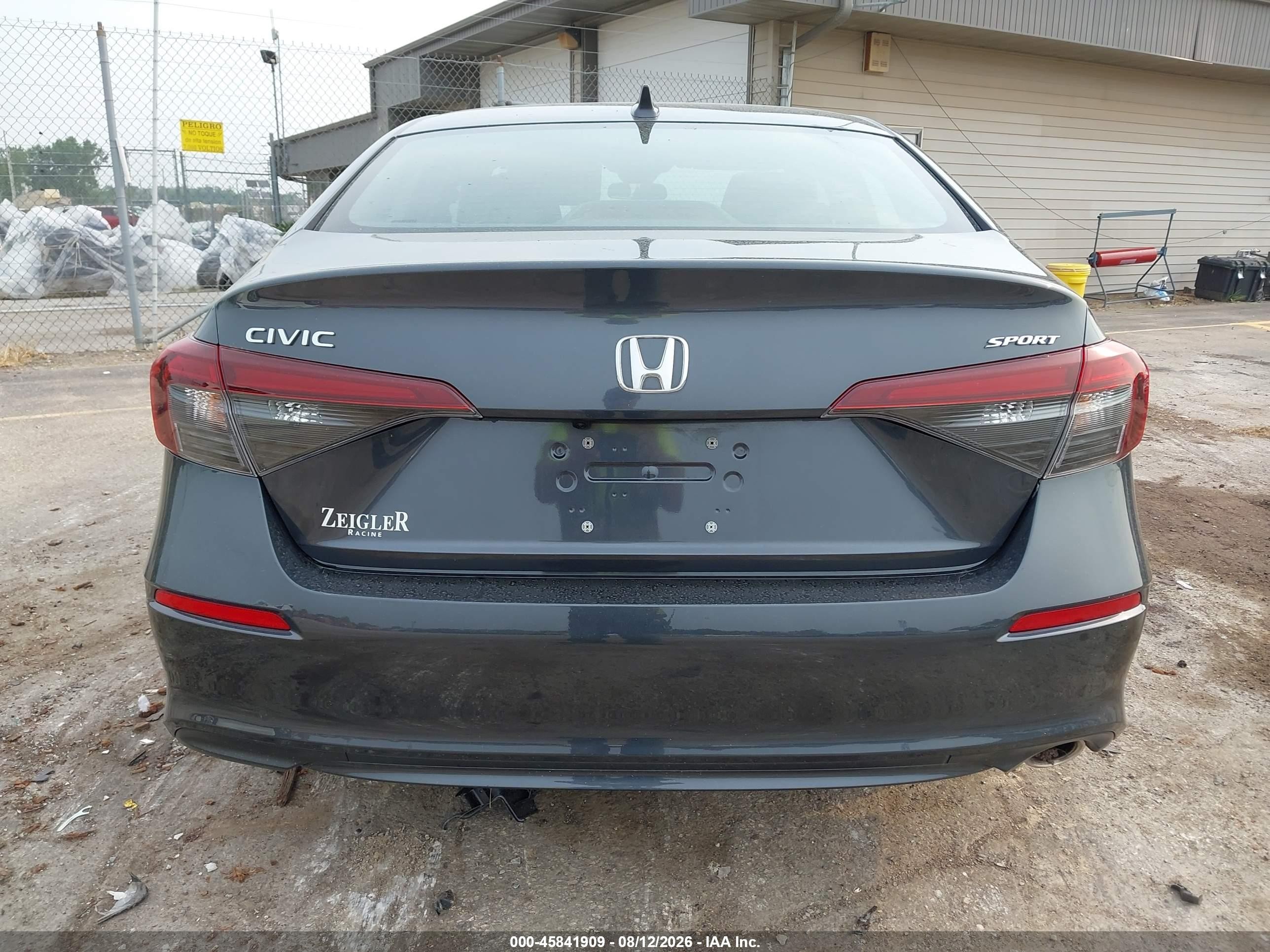 2025 Honda Civic Sport Gray vin: 2HGFE2F52SH572990