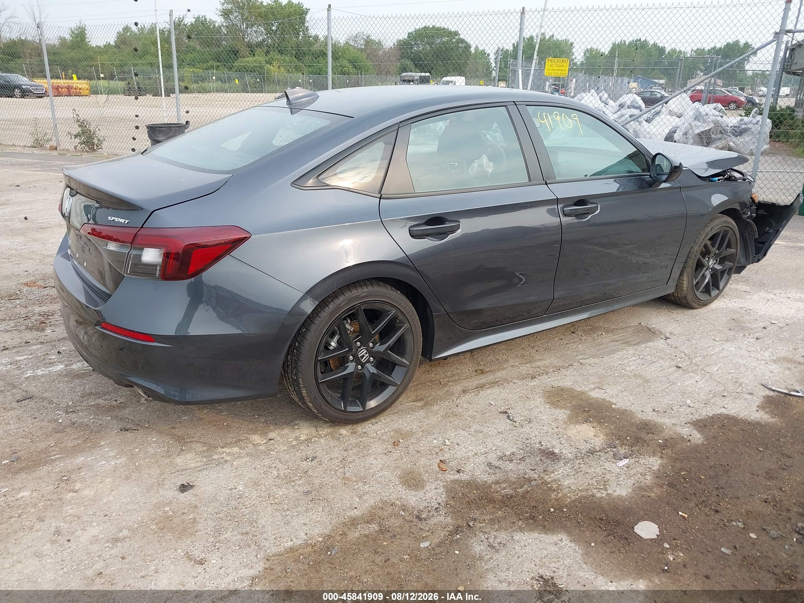 2025 Honda Civic Sport Gray vin: 2HGFE2F52SH572990