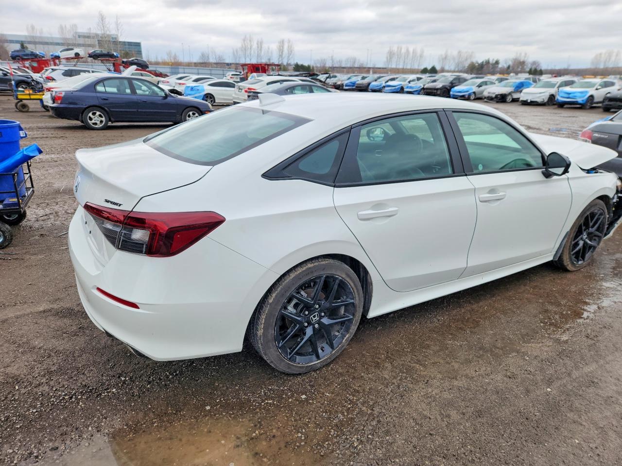 2026 Honda Civic Sport White vin: 2HGFE2F52TH107465