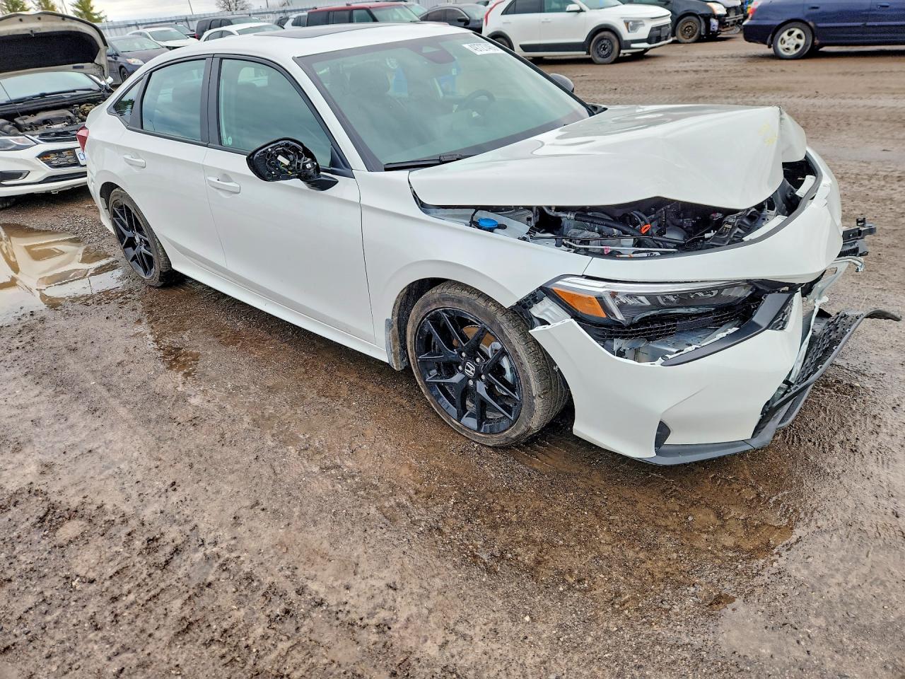 2026 Honda Civic Sport White vin: 2HGFE2F52TH107465