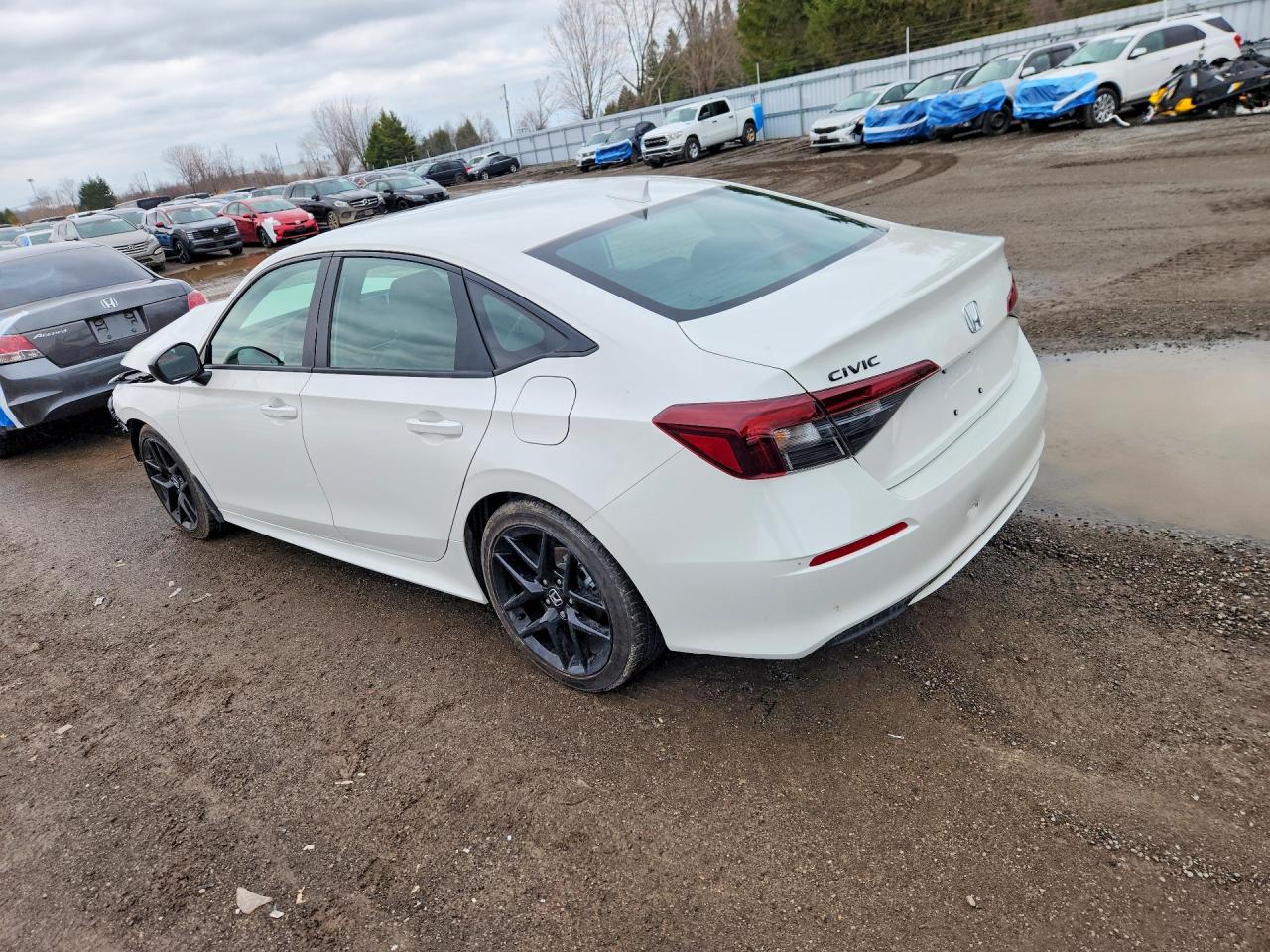 2026 Honda Civic Sport White vin: 2HGFE2F52TH107465