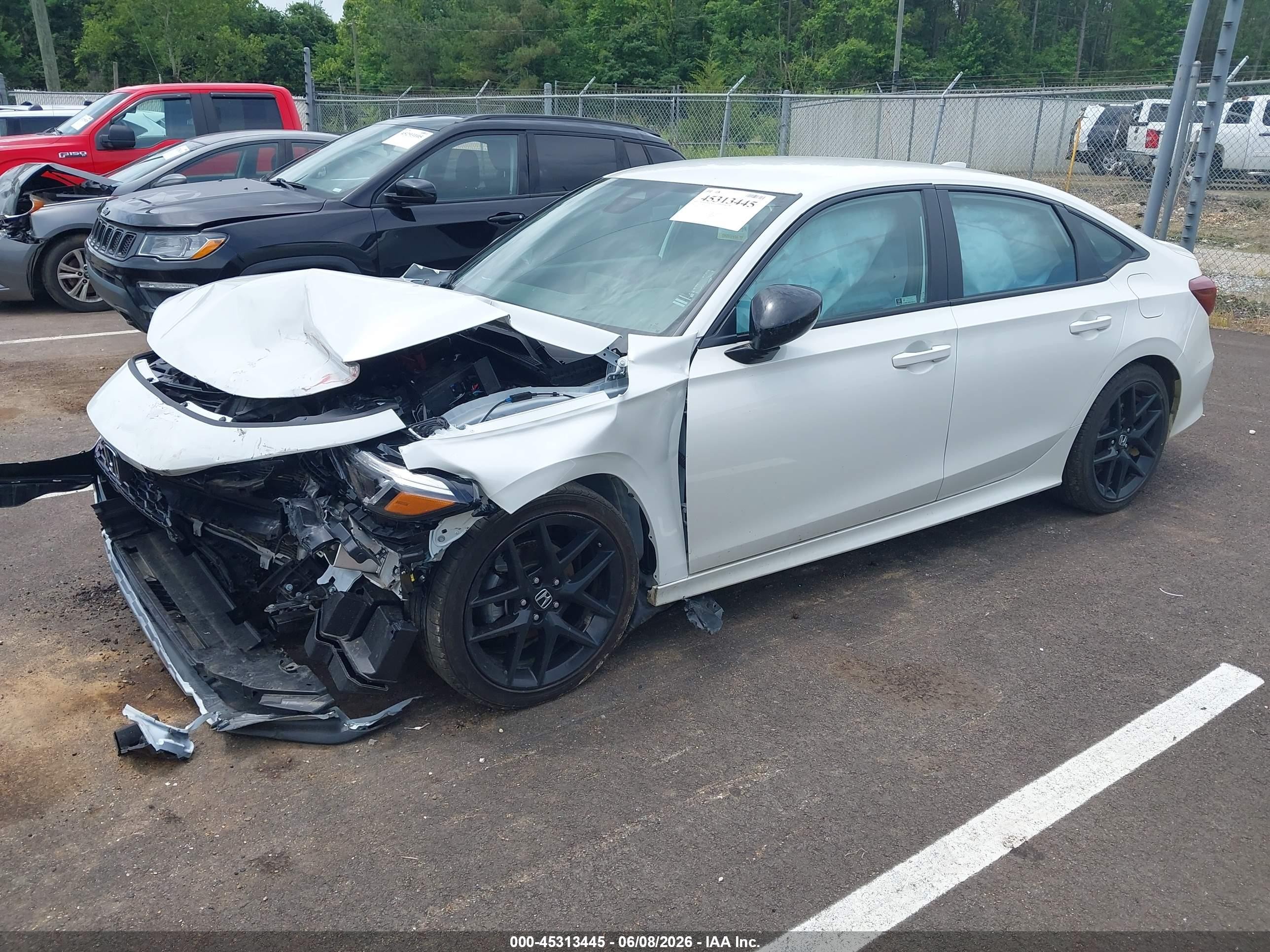 2026 Honda Civic Sport White vin: 2HGFE2F52TH503069