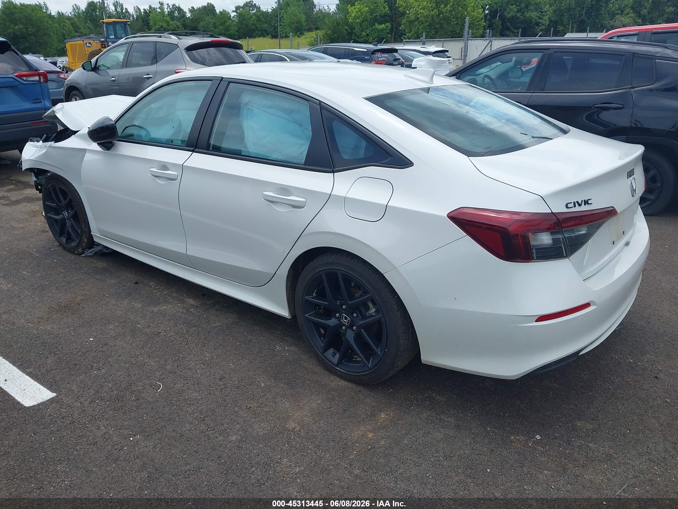2026 Honda Civic Sport White vin: 2HGFE2F52TH503069