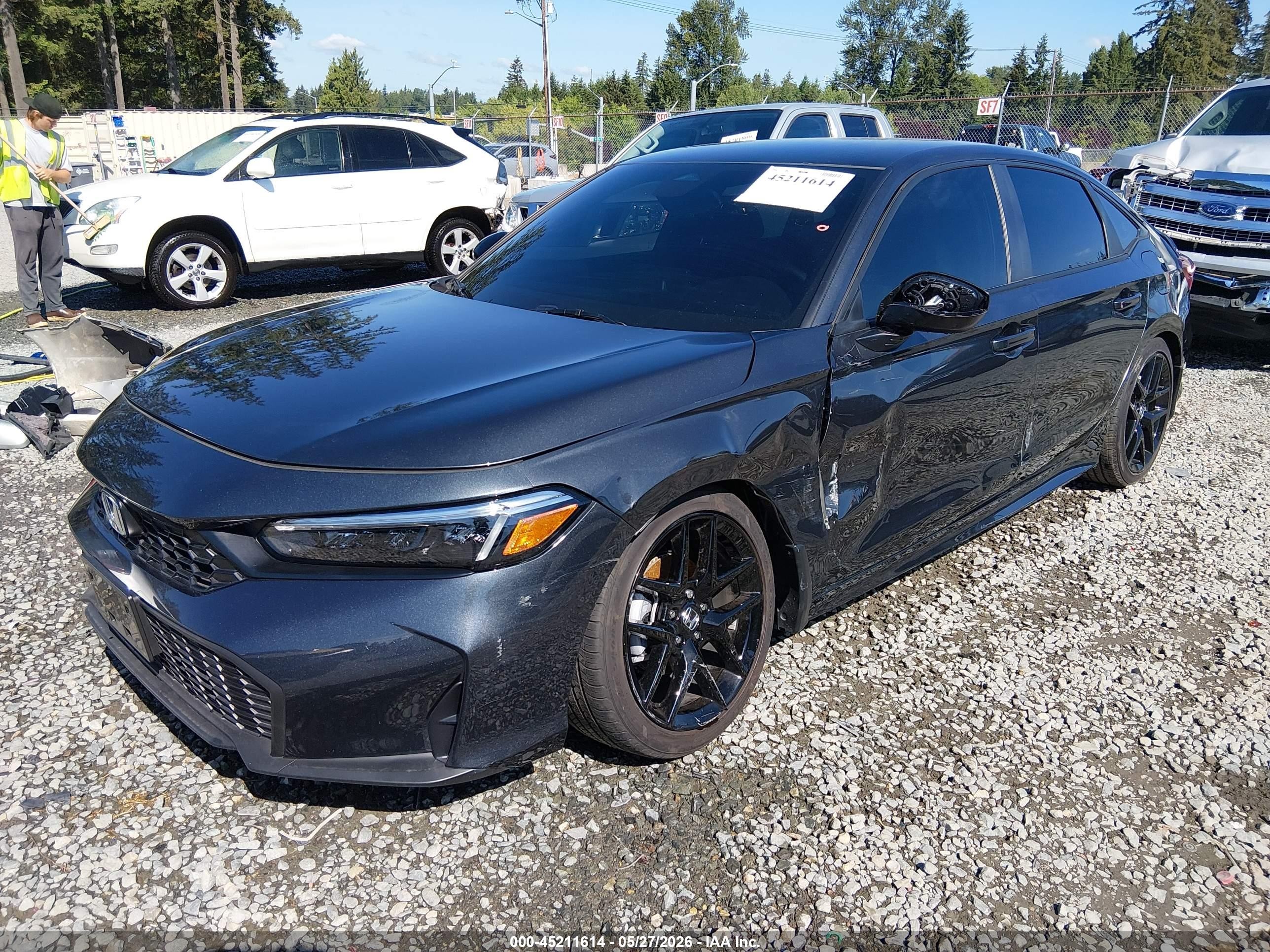 2026 Honda Civic Sport Gray vin: 2HGFE2F52TH517022