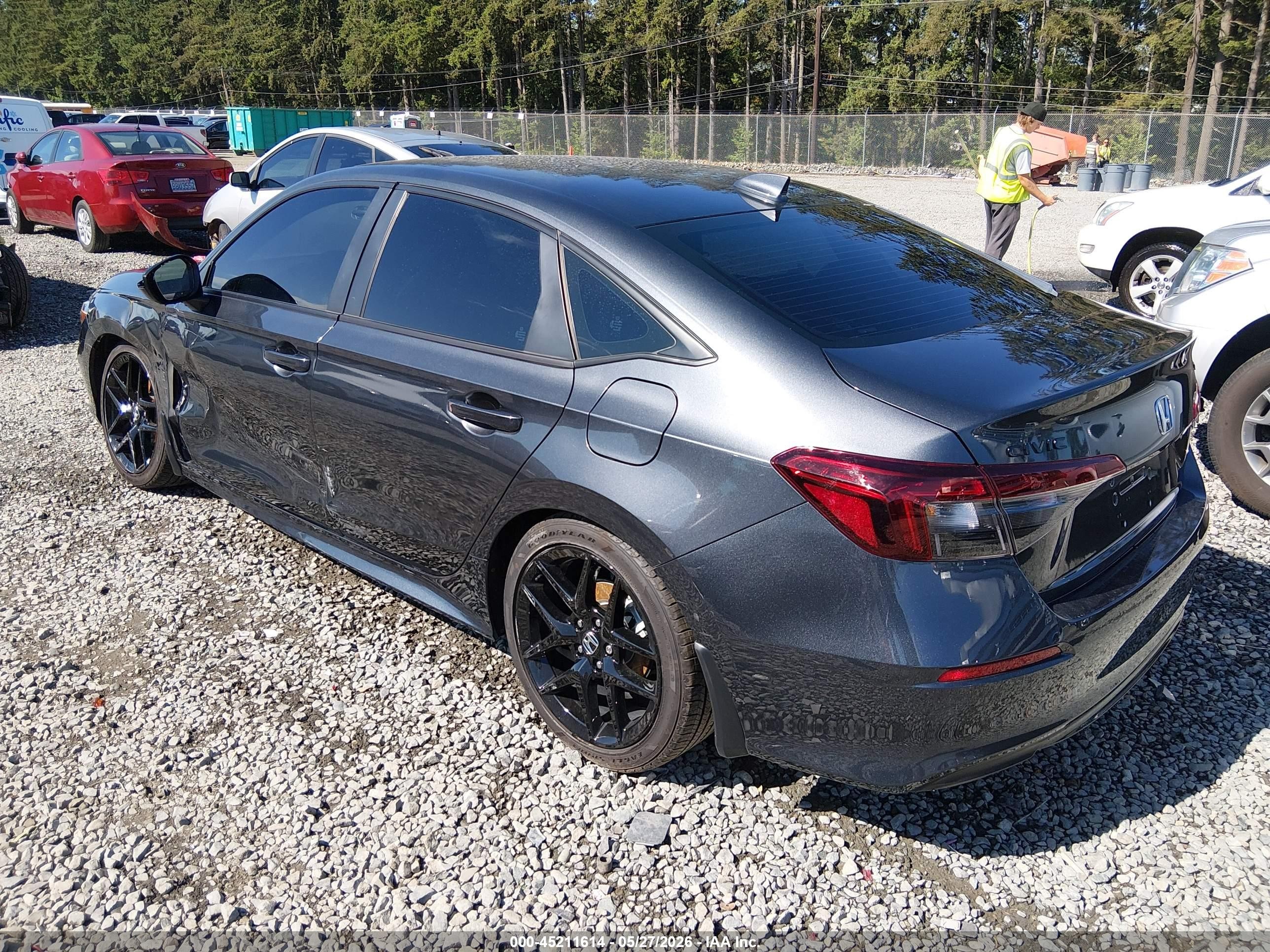 2026 Honda Civic Sport Gray vin: 2HGFE2F52TH517022