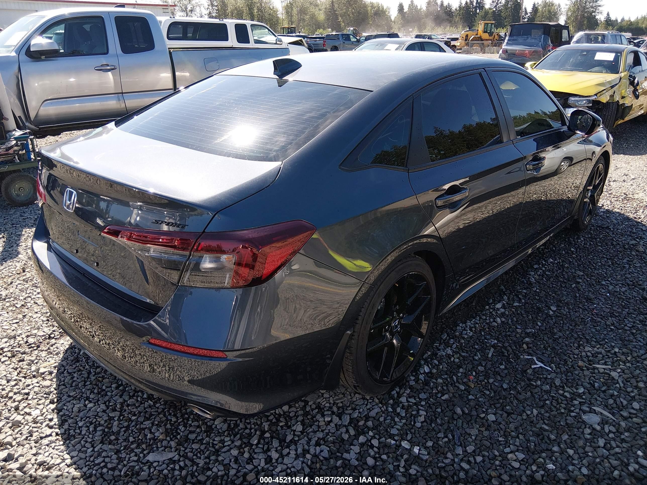 2026 Honda Civic Sport Gray vin: 2HGFE2F52TH517022