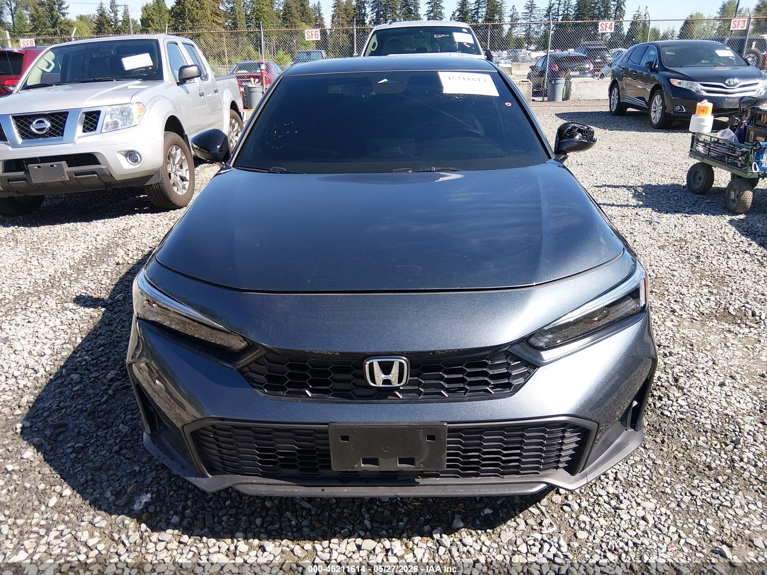 2026 Honda Civic Sport Gray vin: 2HGFE2F52TH517022