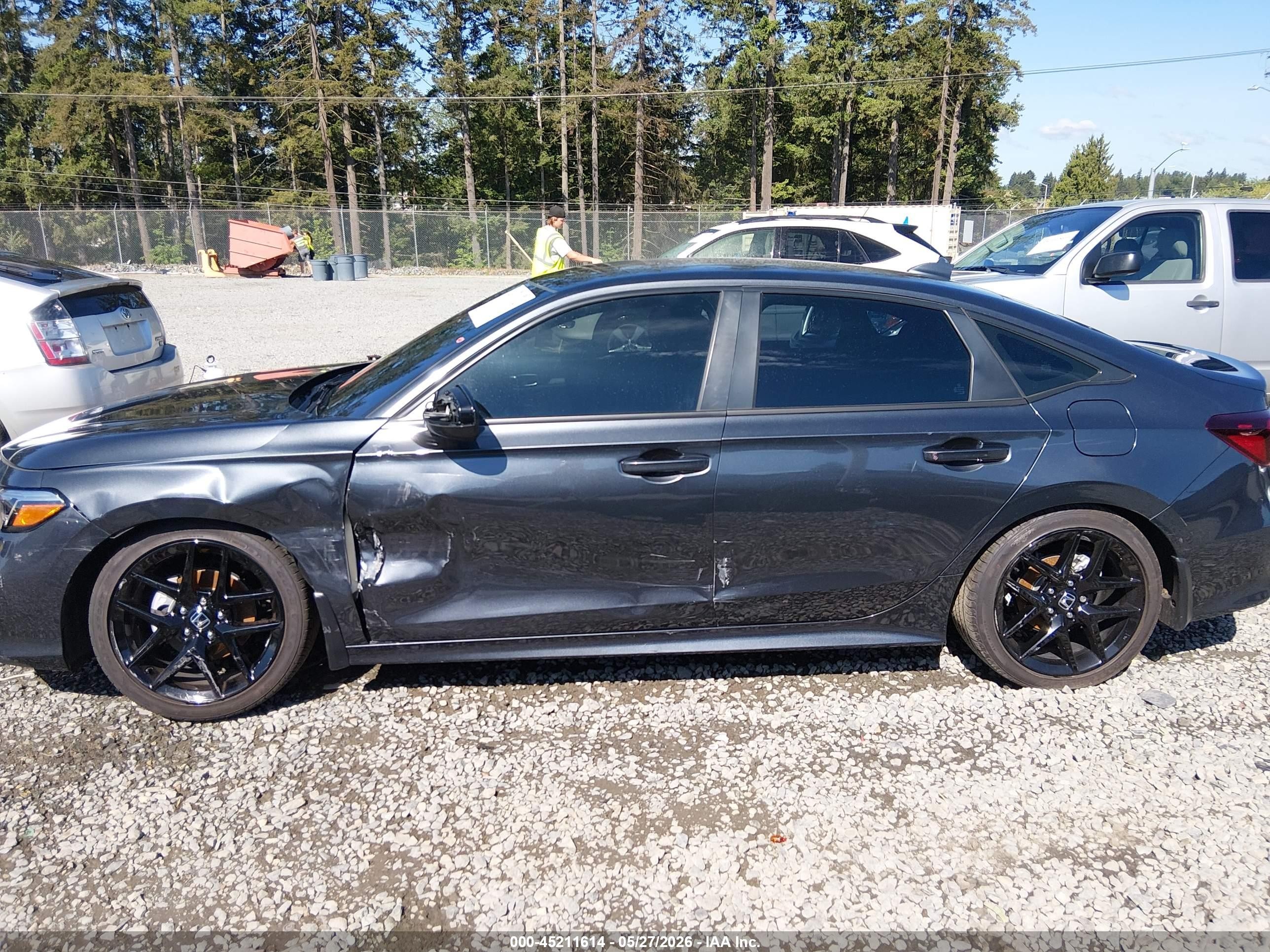 2026 Honda Civic Sport Gray vin: 2HGFE2F52TH517022