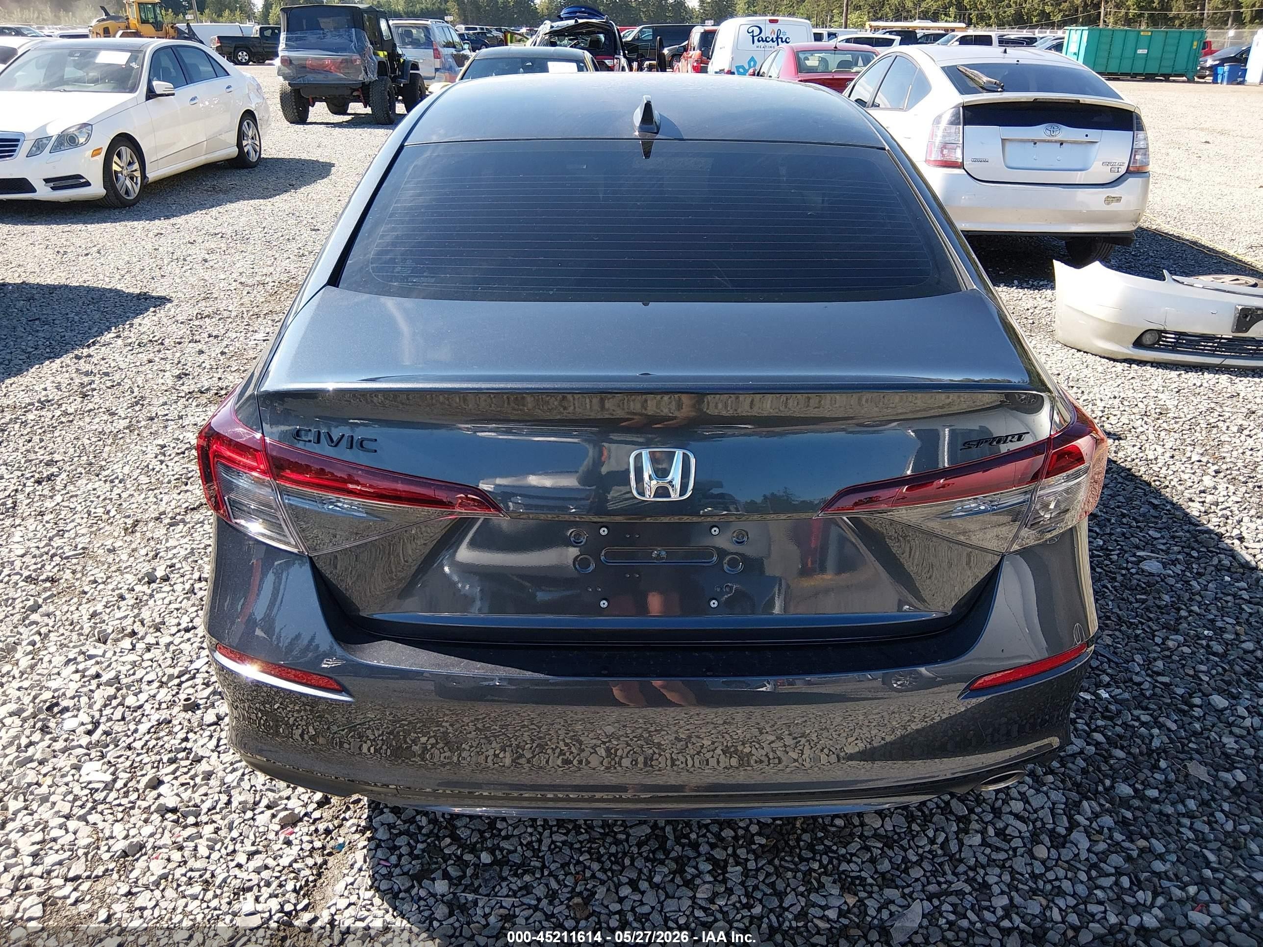 2026 Honda Civic Sport Gray vin: 2HGFE2F52TH517022