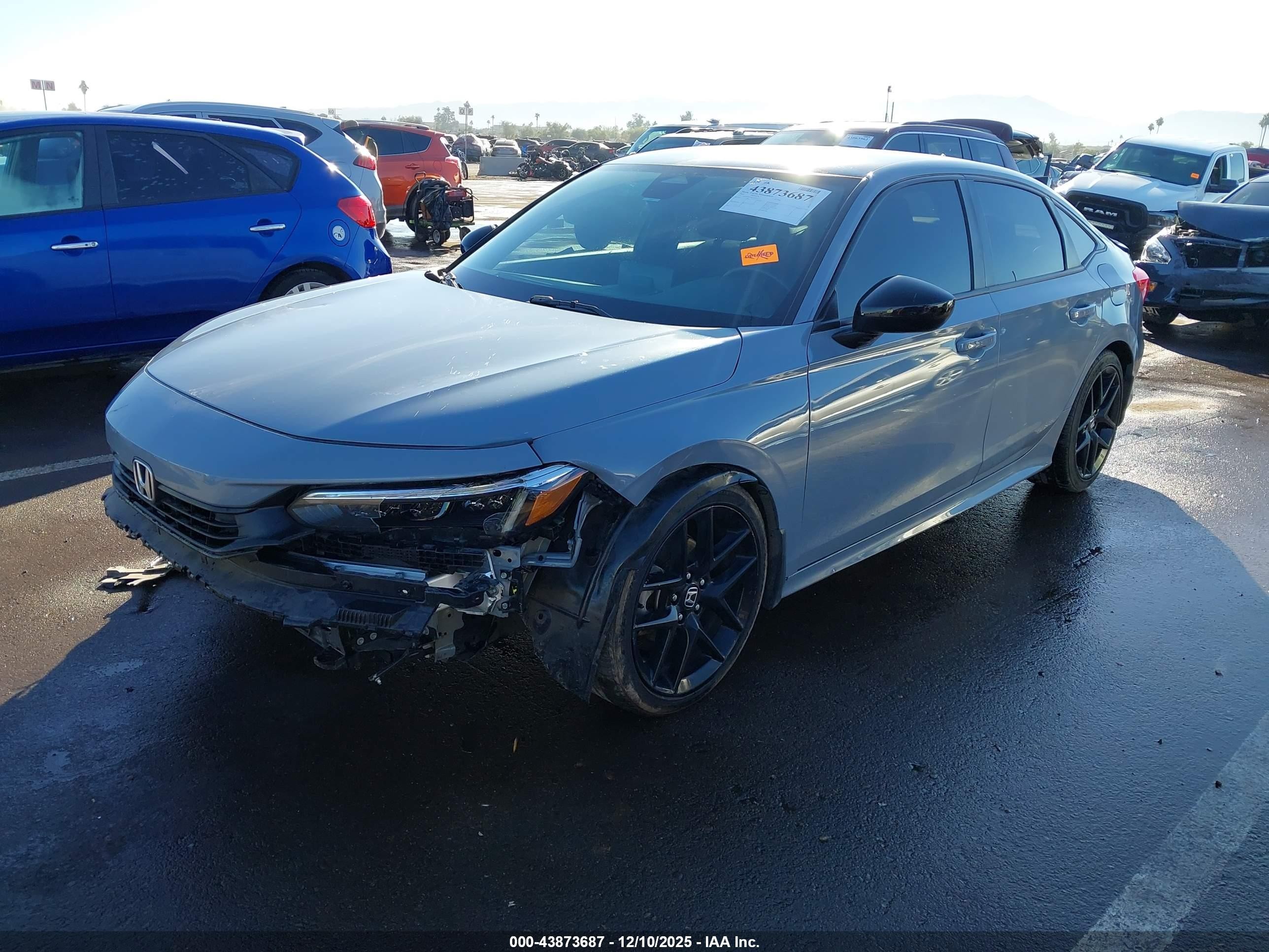 2022 Honda Civic Sport Gray vin: 2HGFE2F53NH585252