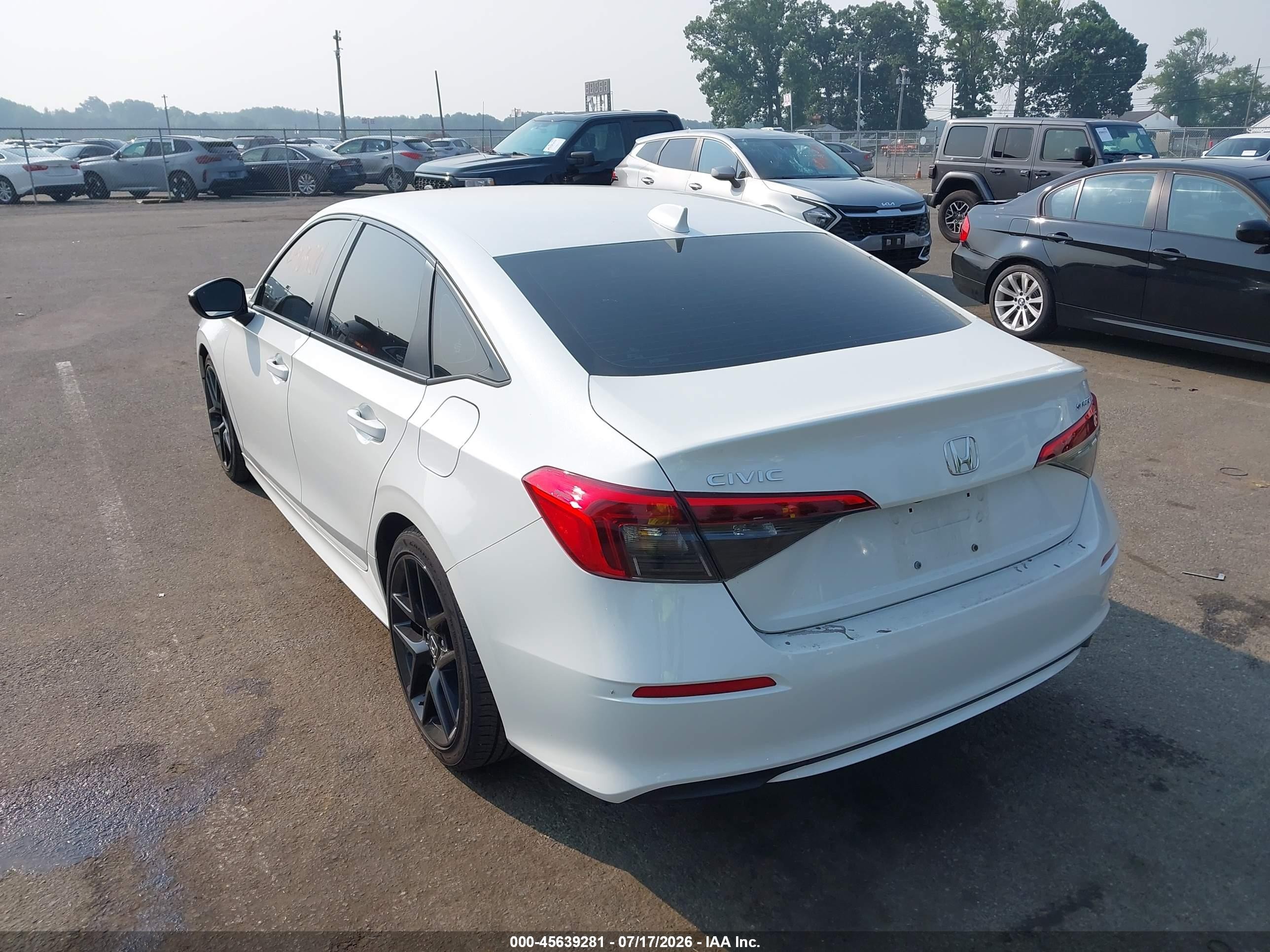 2023 Honda Civic Sport White vin: 2HGFE2F54PH560976