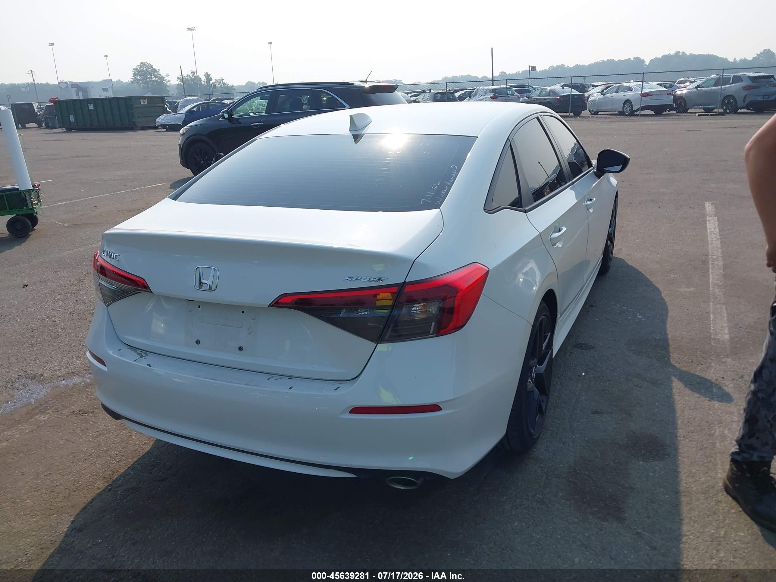 2023 Honda Civic Sport White vin: 2HGFE2F54PH560976