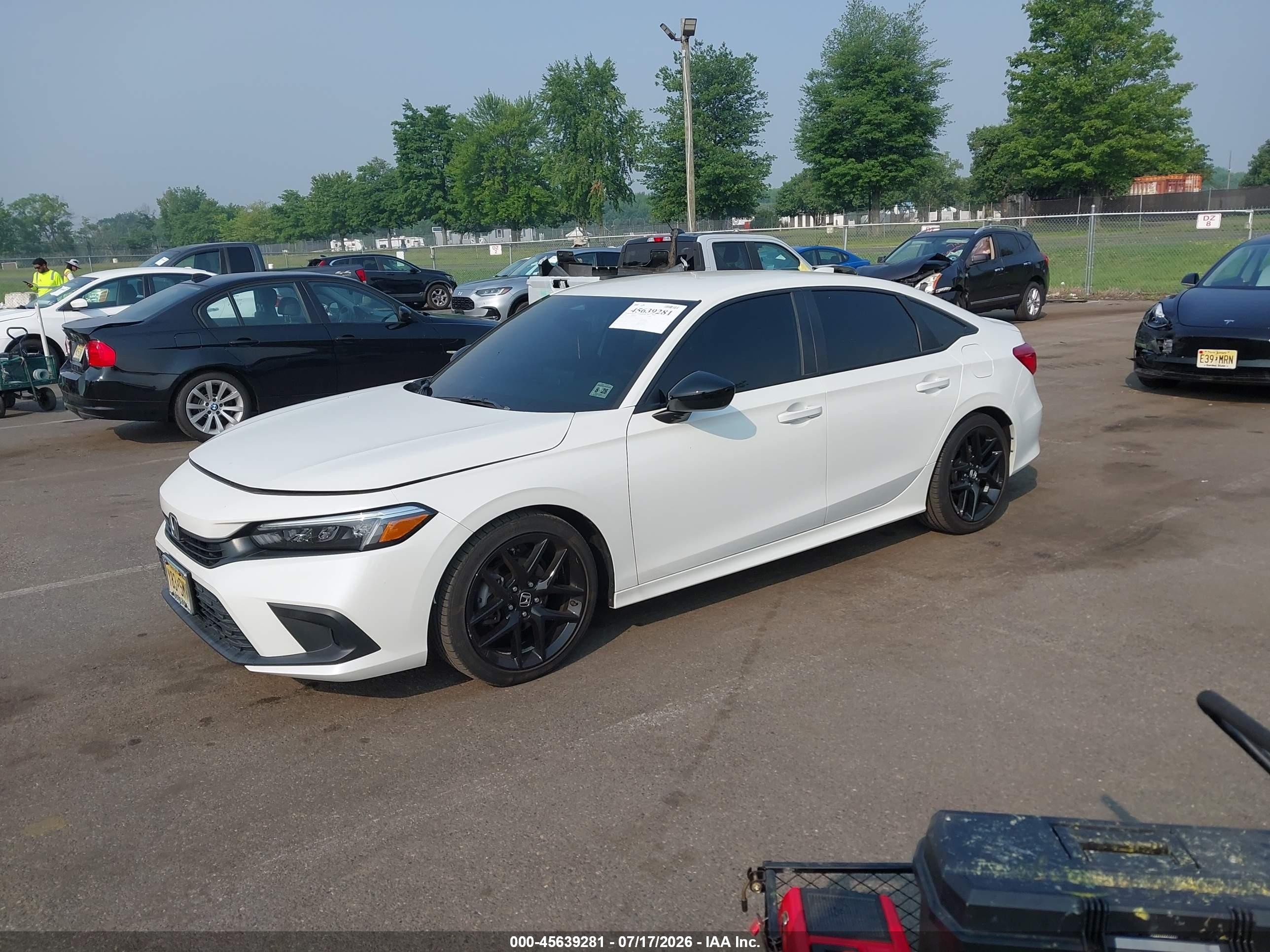 2023 Honda Civic Sport White vin: 2HGFE2F54PH560976
