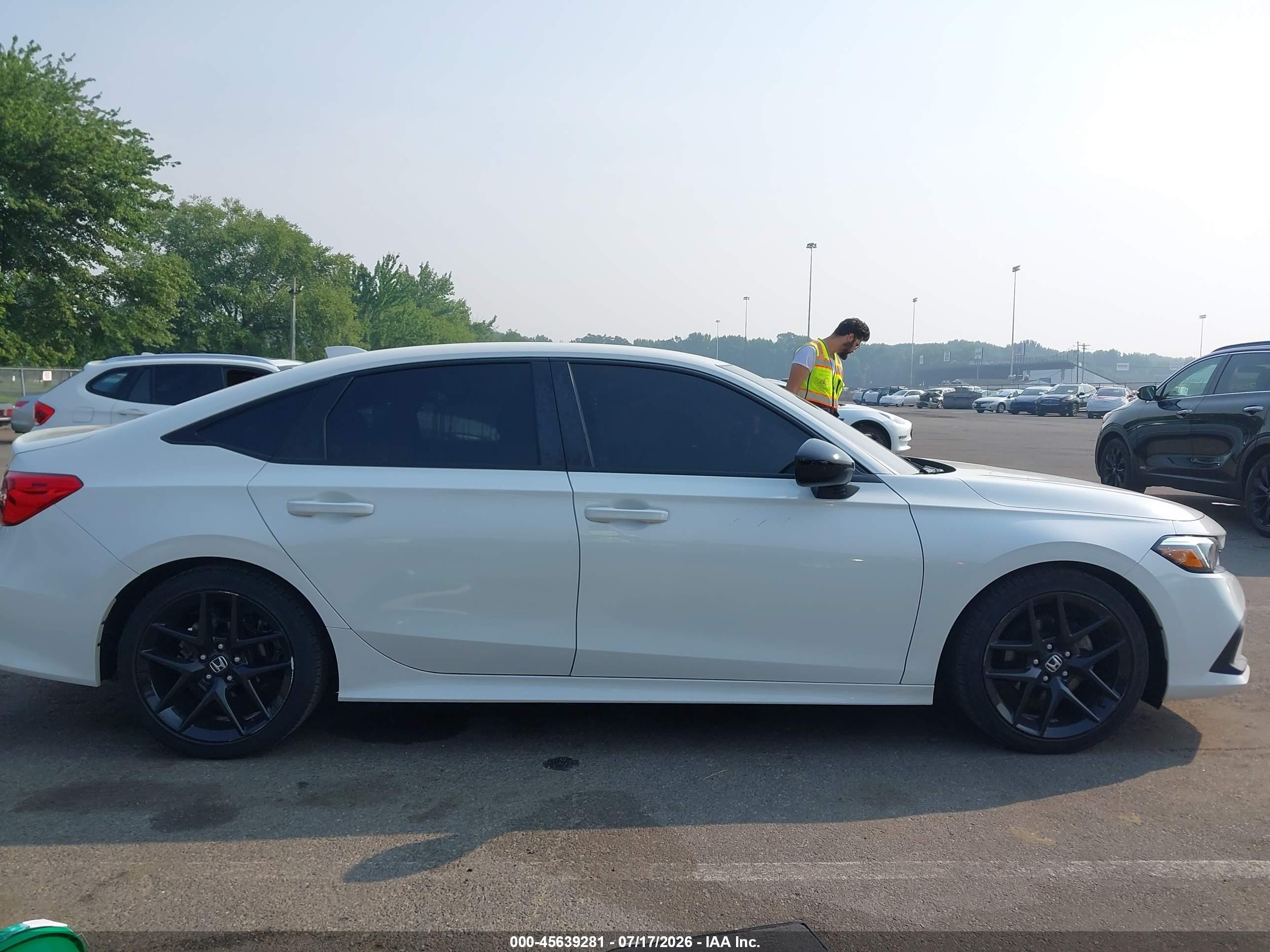 2023 Honda Civic Sport White vin: 2HGFE2F54PH560976