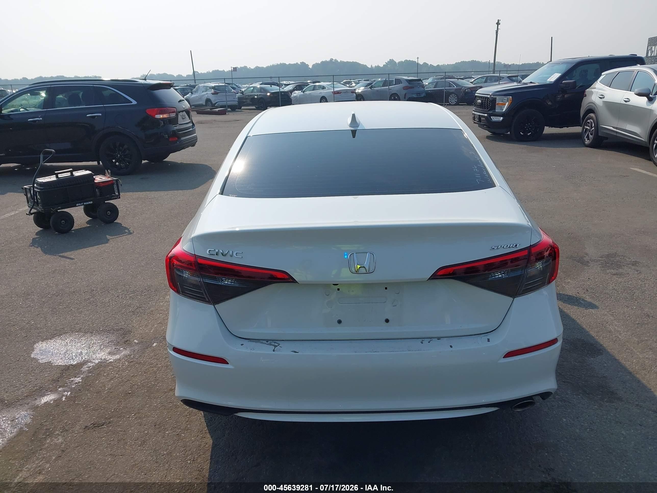 2023 Honda Civic Sport White vin: 2HGFE2F54PH560976