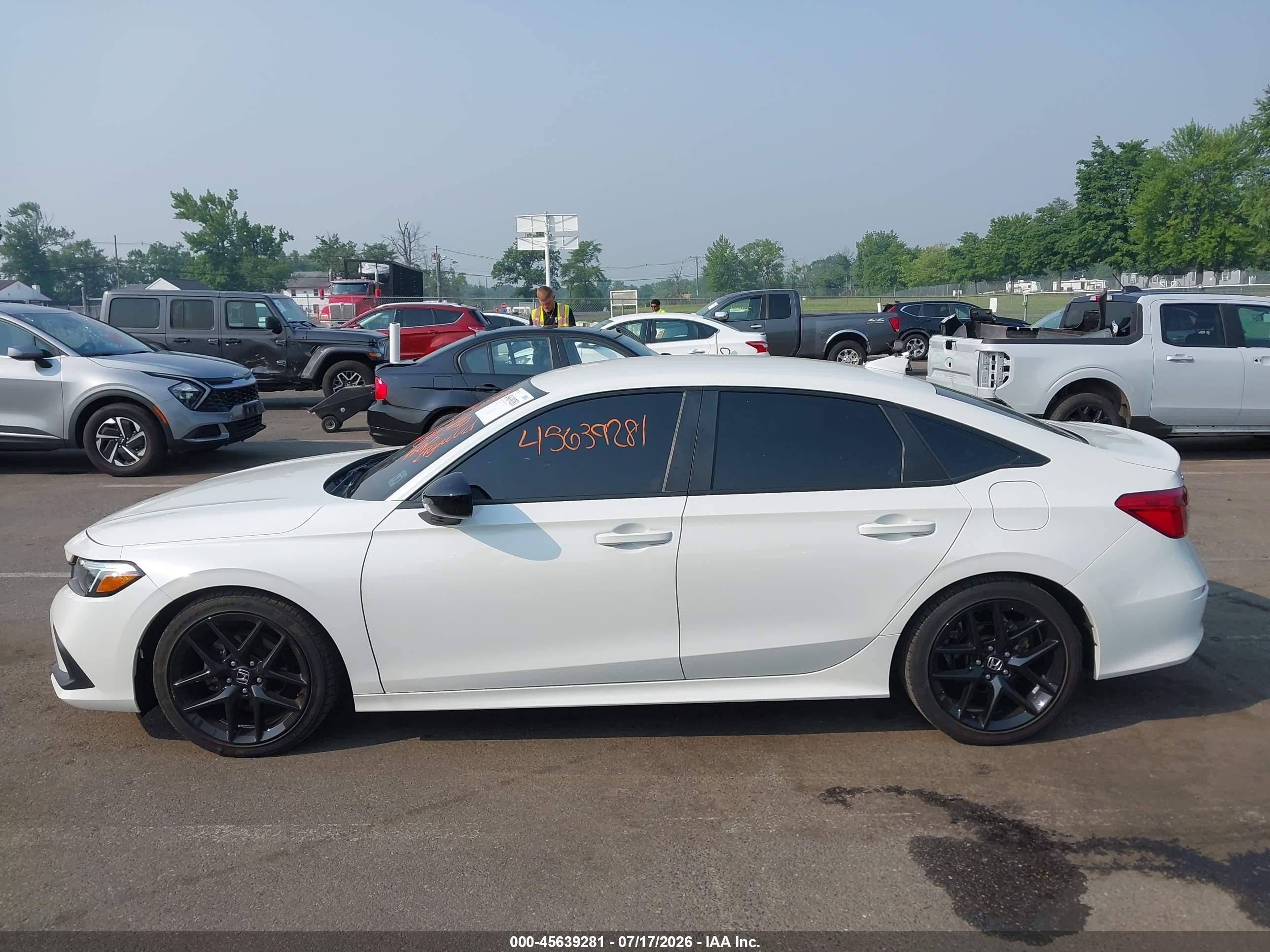 2023 Honda Civic Sport White vin: 2HGFE2F54PH560976