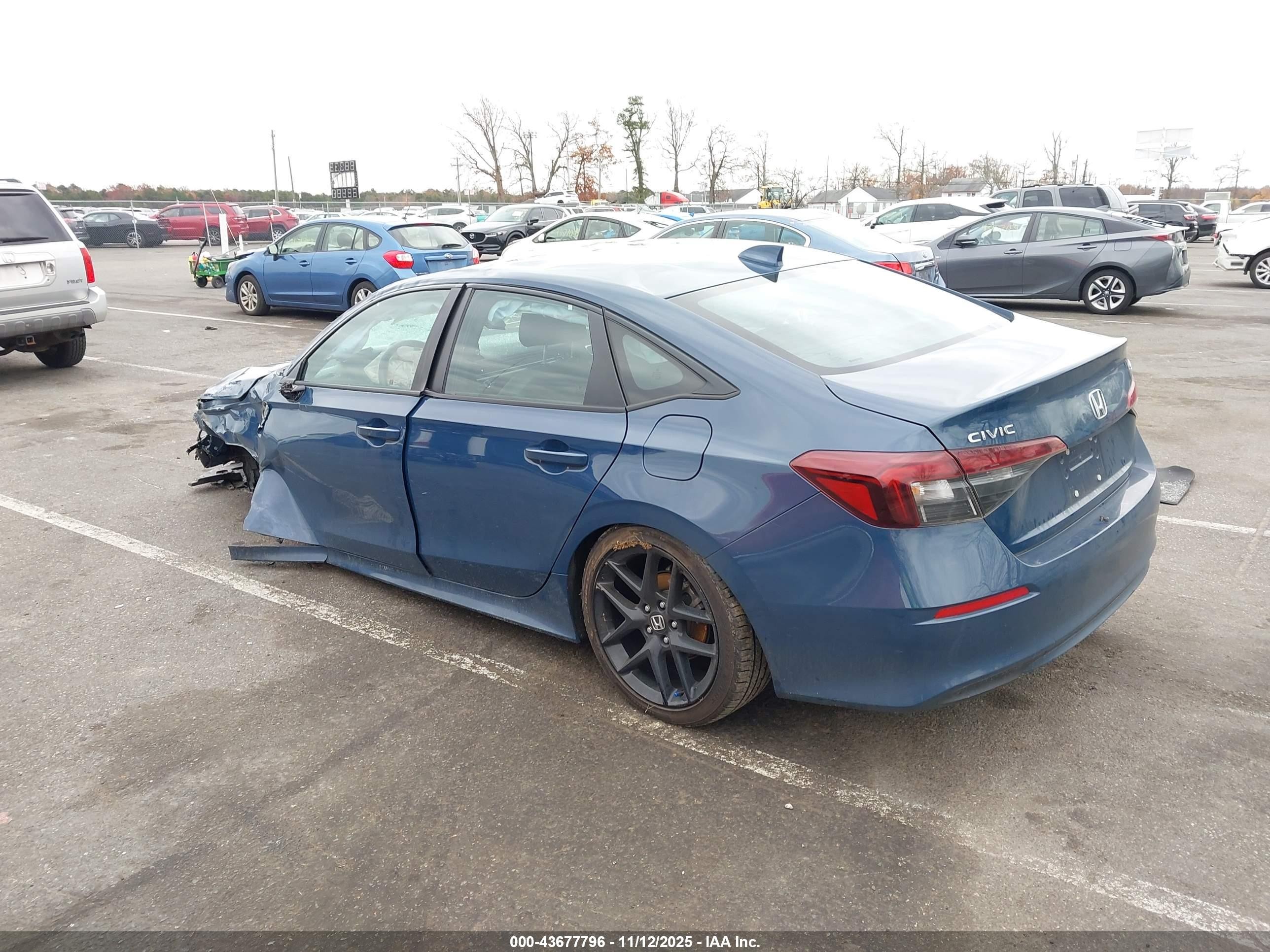 2025 Honda Civic Sport Синий vin: 2HGFE2F54SH553907