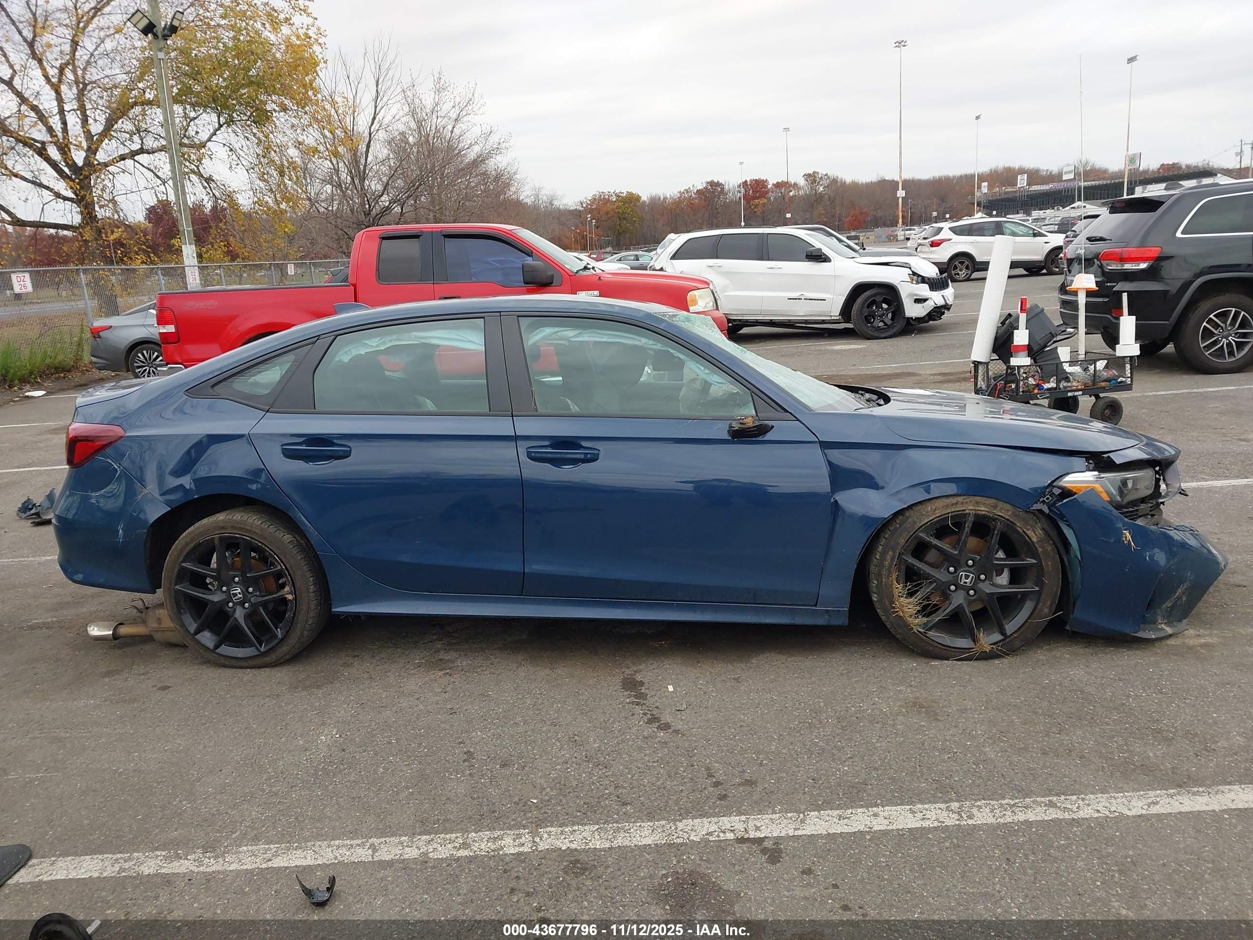 2025 Honda Civic Sport Синий vin: 2HGFE2F54SH553907