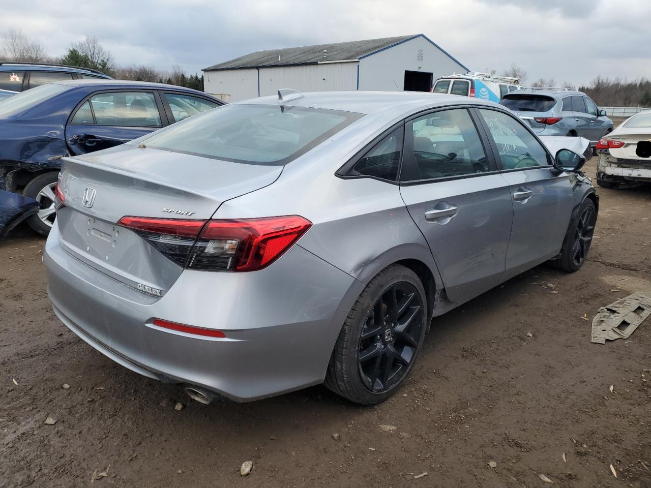2022 Honda Civic Sport Silver vin: 2HGFE2F55NH542046