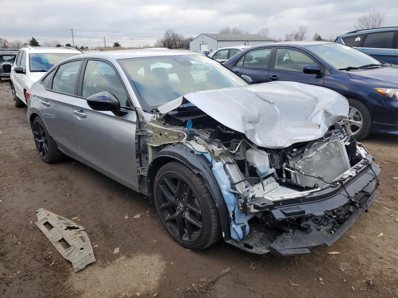 2022 Honda Civic Sport Silver vin: 2HGFE2F55NH542046