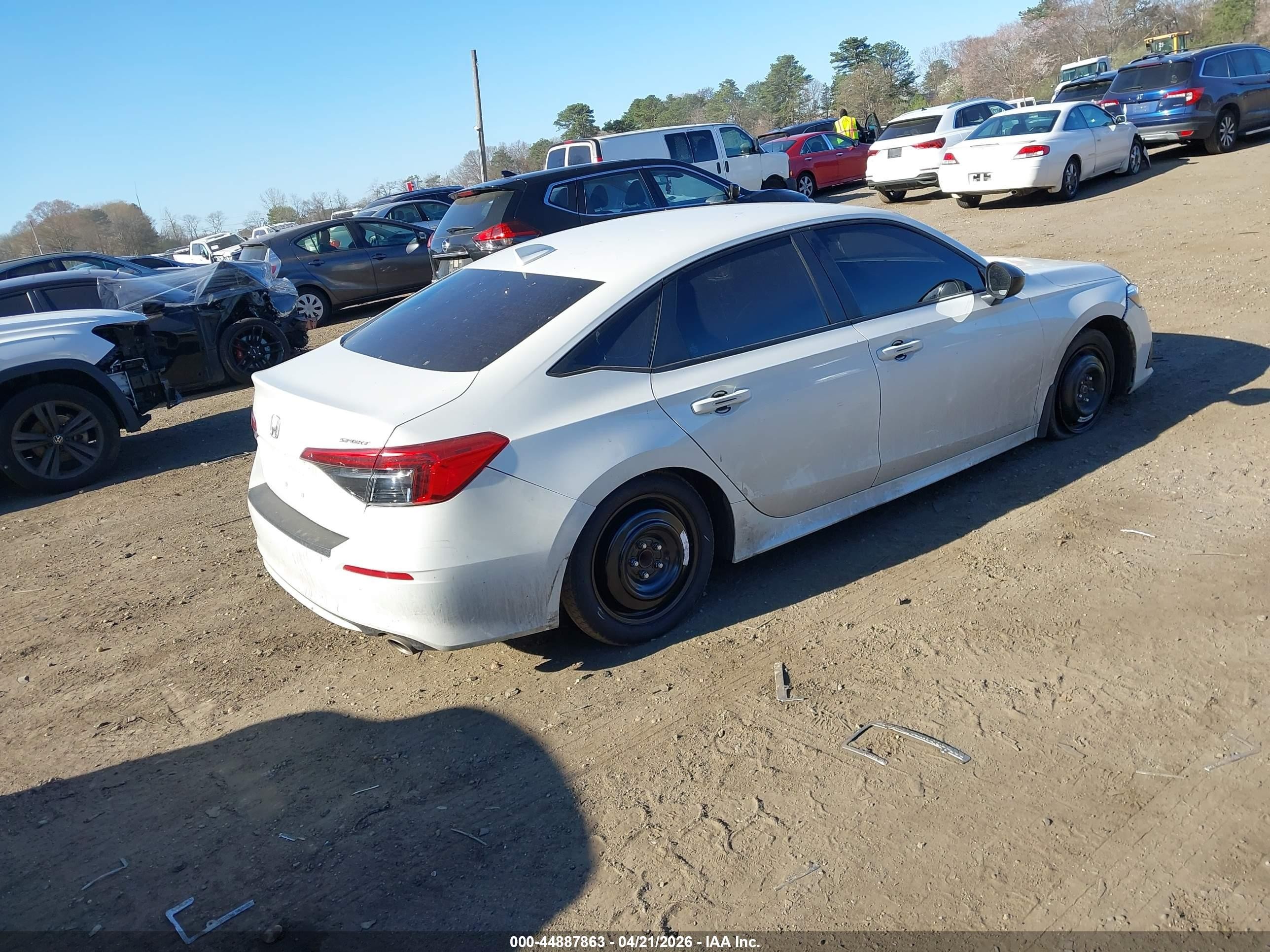 2023 Honda Civic Sport Белый vin: 2HGFE2F55PH554278