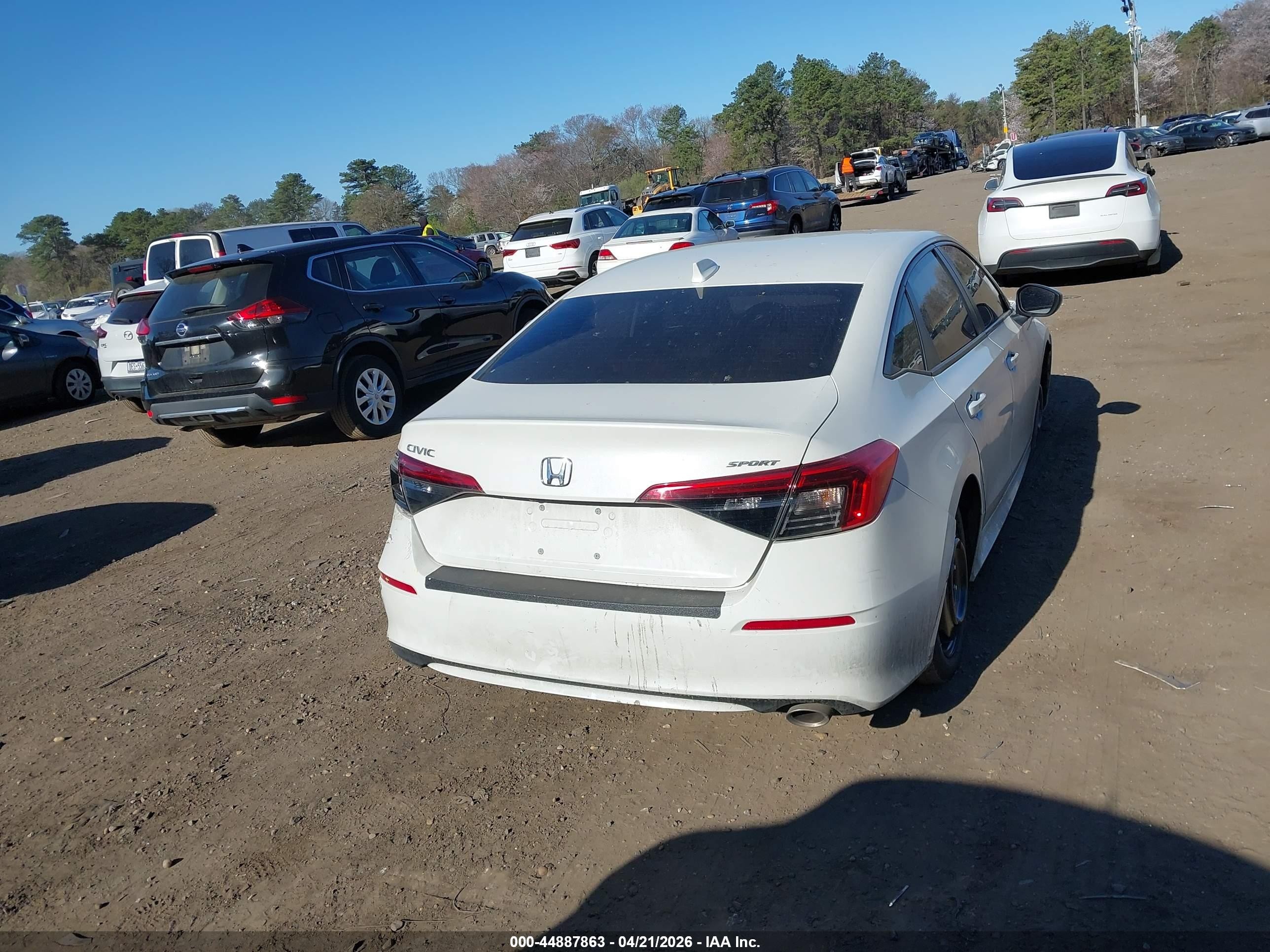 2023 Honda Civic Sport Белый vin: 2HGFE2F55PH554278