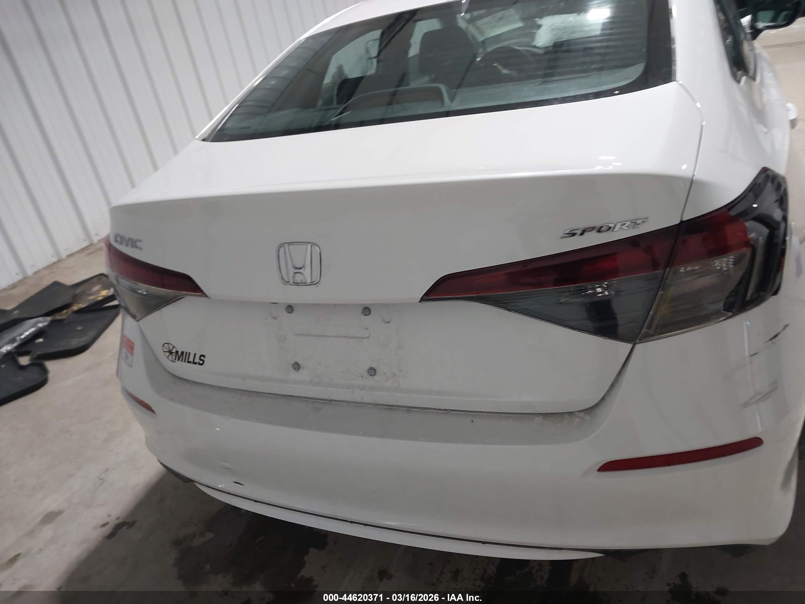 2025 Honda Civic Sport White vin: 2HGFE2F56SH510797