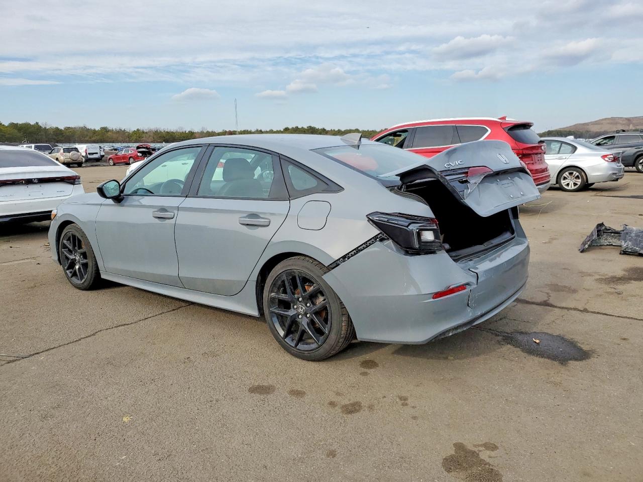 2025 Honda Civic Sport Gray vin: 2HGFE2F56SH522481