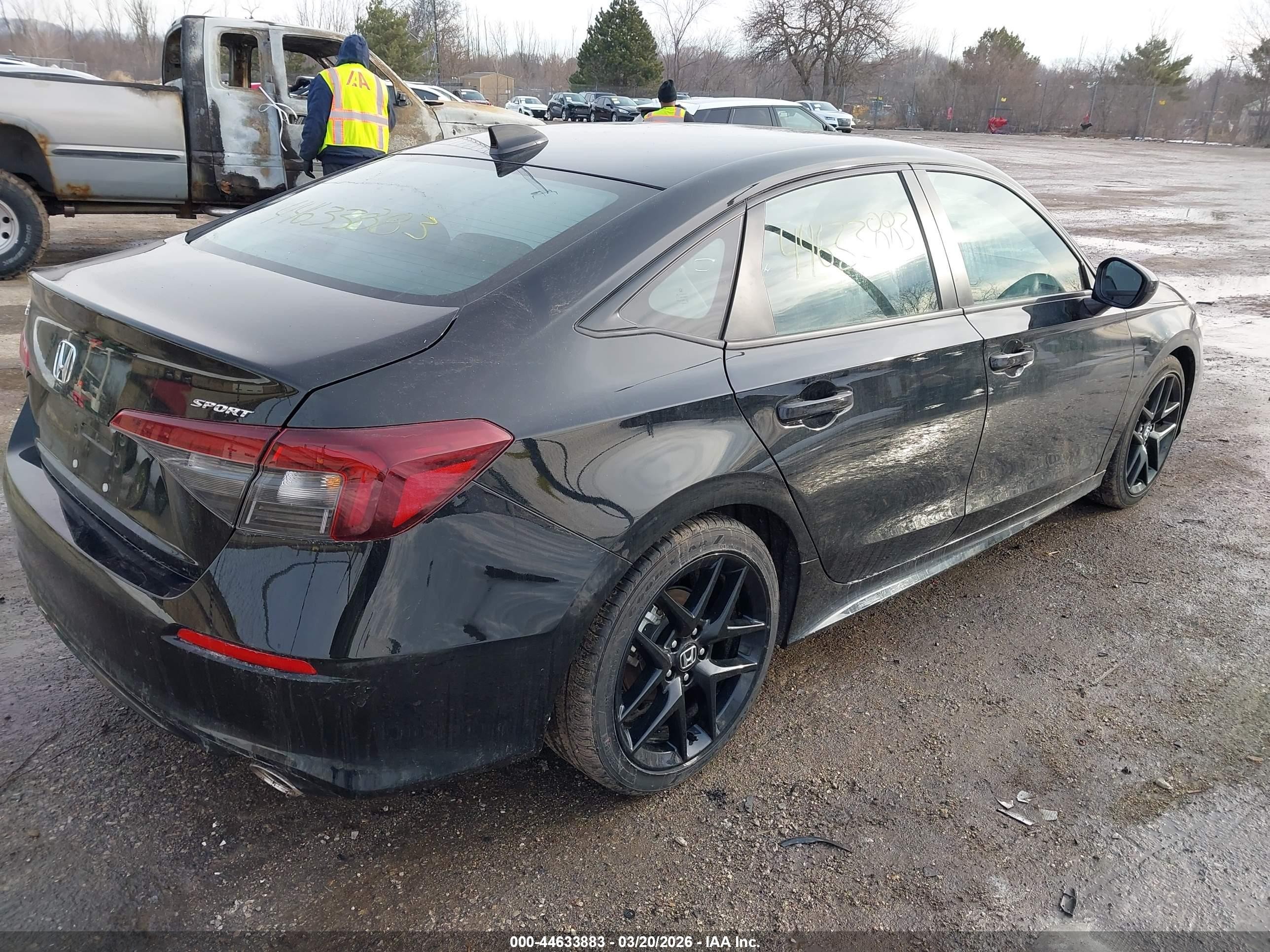 2025 Honda Civic Sport Черный vin: 2HGFE2F56SH601326
