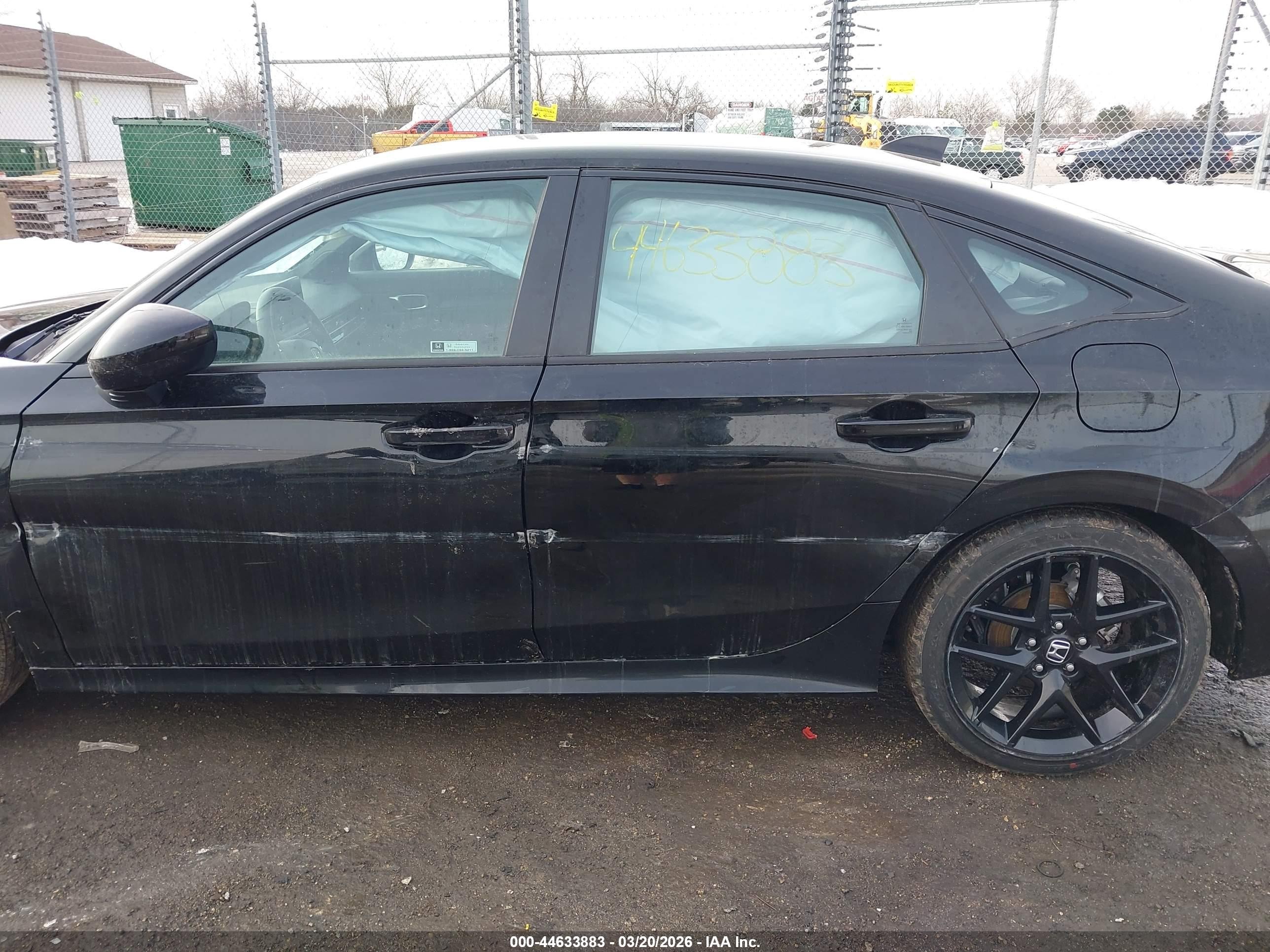 2025 Honda Civic Sport Черный vin: 2HGFE2F56SH601326