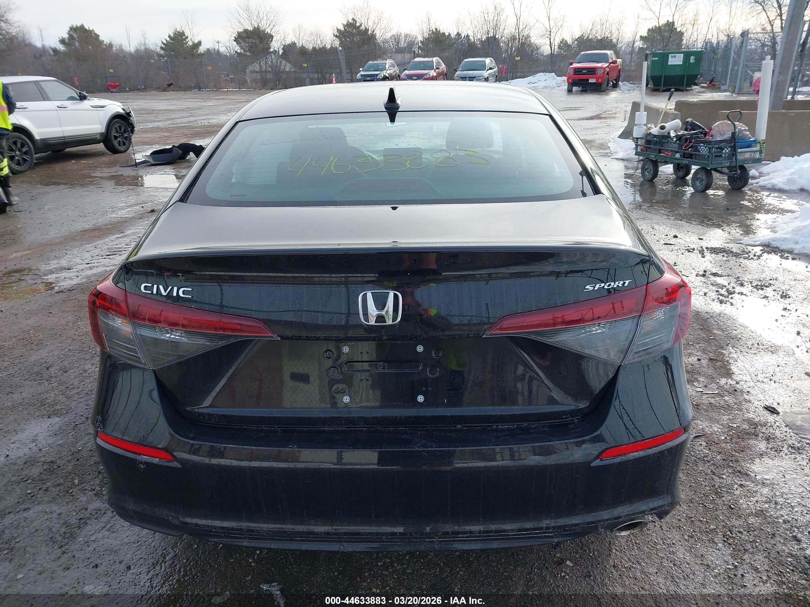 2025 Honda Civic Sport Черный vin: 2HGFE2F56SH601326