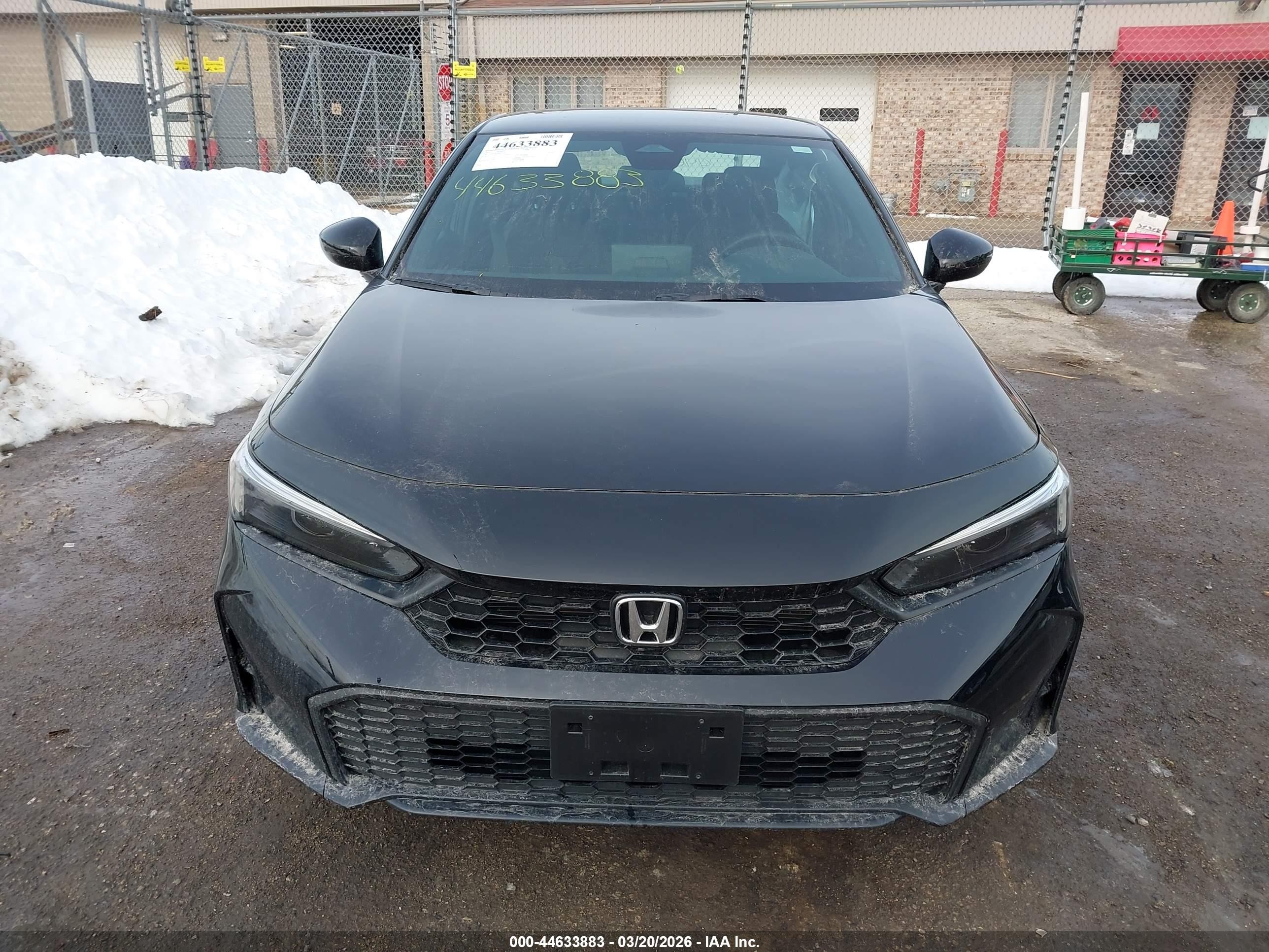 2025 Honda Civic Sport Черный vin: 2HGFE2F56SH601326