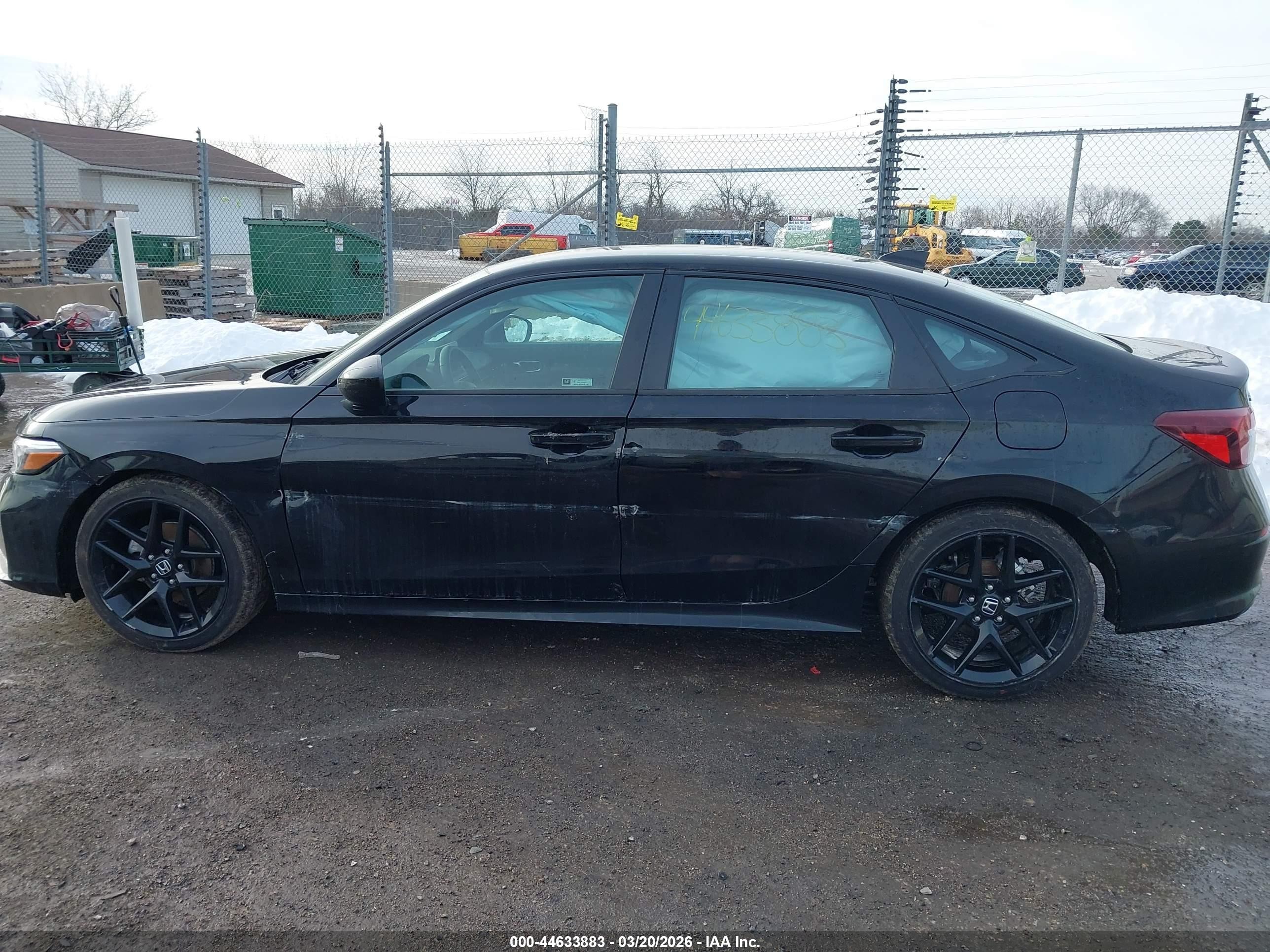 2025 Honda Civic Sport Черный vin: 2HGFE2F56SH601326
