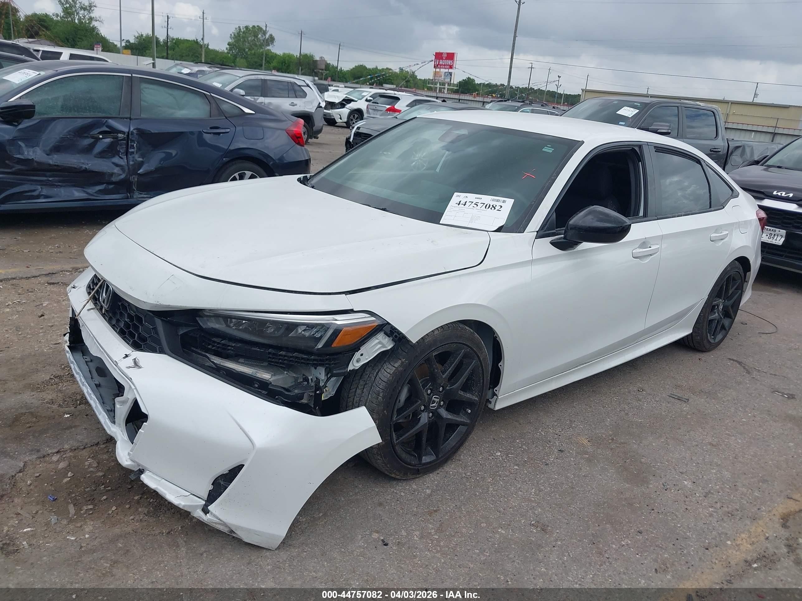 2025 Honda Civic Sport White vin: 2HGFE2F56SH606008