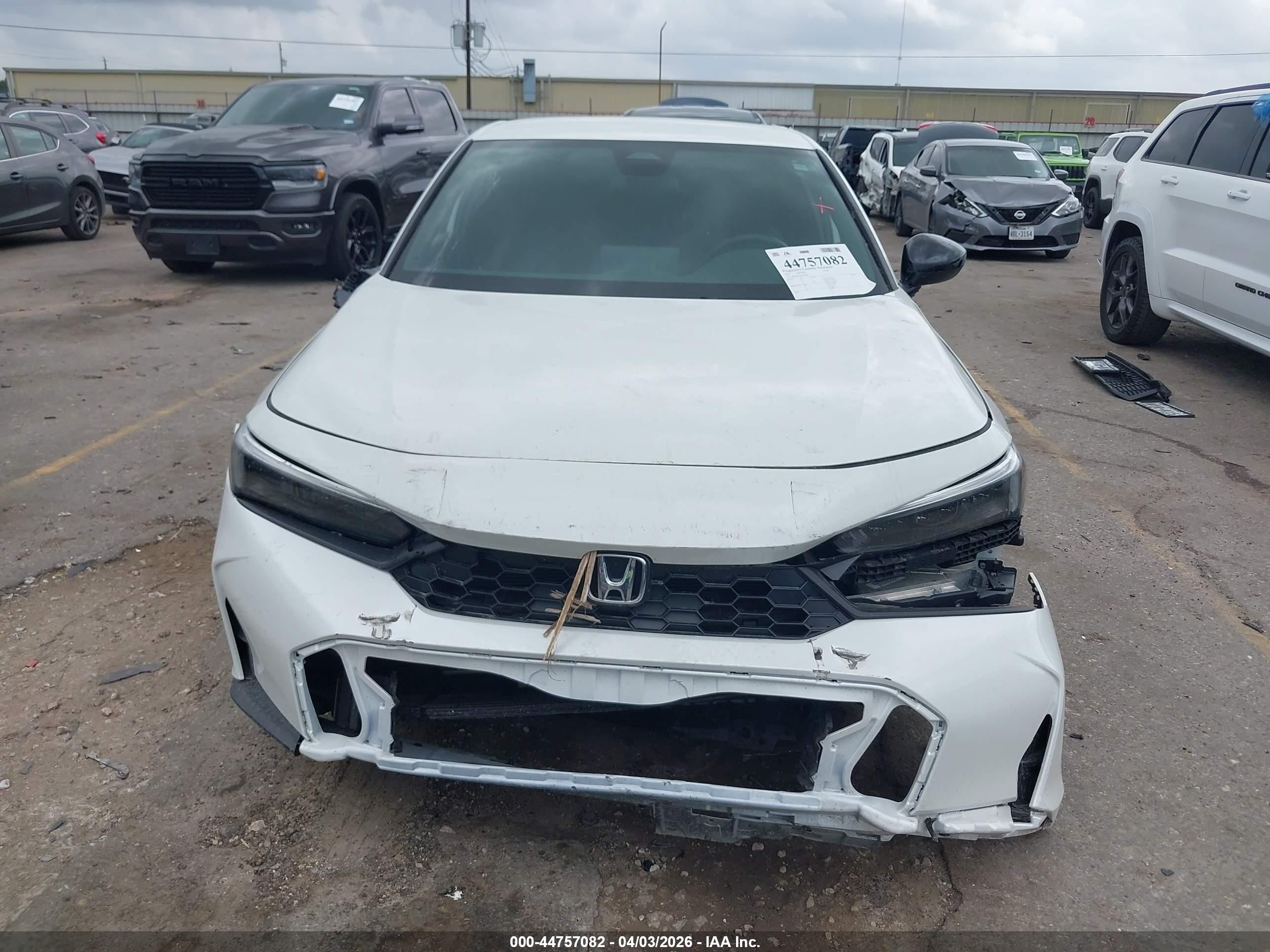2025 Honda Civic Sport White vin: 2HGFE2F56SH606008
