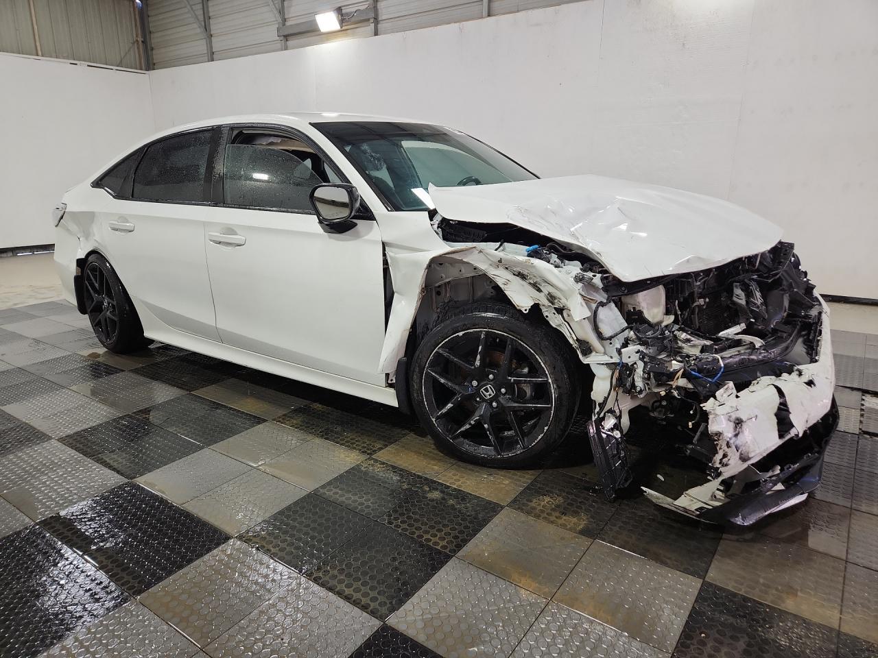 2022 Honda Civic Sport White vin: 2HGFE2F57NH517522 Damage: Right Front Door, Dent(S) W/ Paint Dmg, 1 To 2 Inches