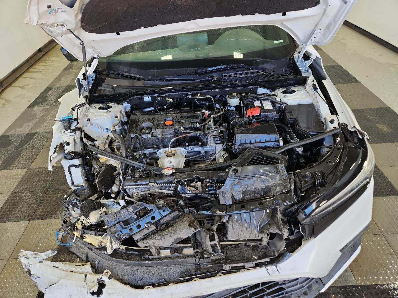 2022 Honda Civic Sport White vin: 2HGFE2F57NH517522 Damage: Engine, Broken, Repair Required