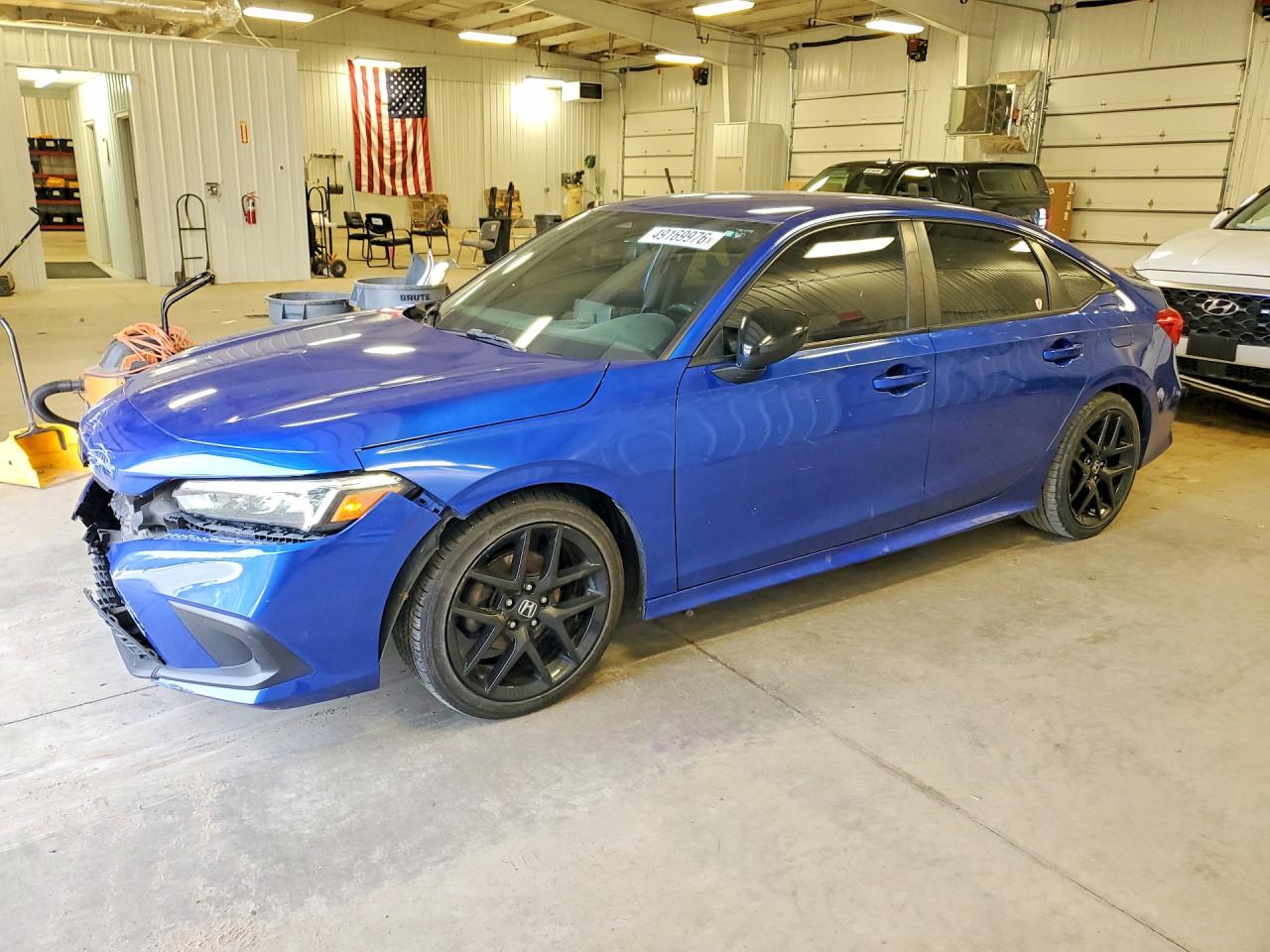 2022 Honda Civic Sport Blue vin: 2HGFE2F57NH537575
