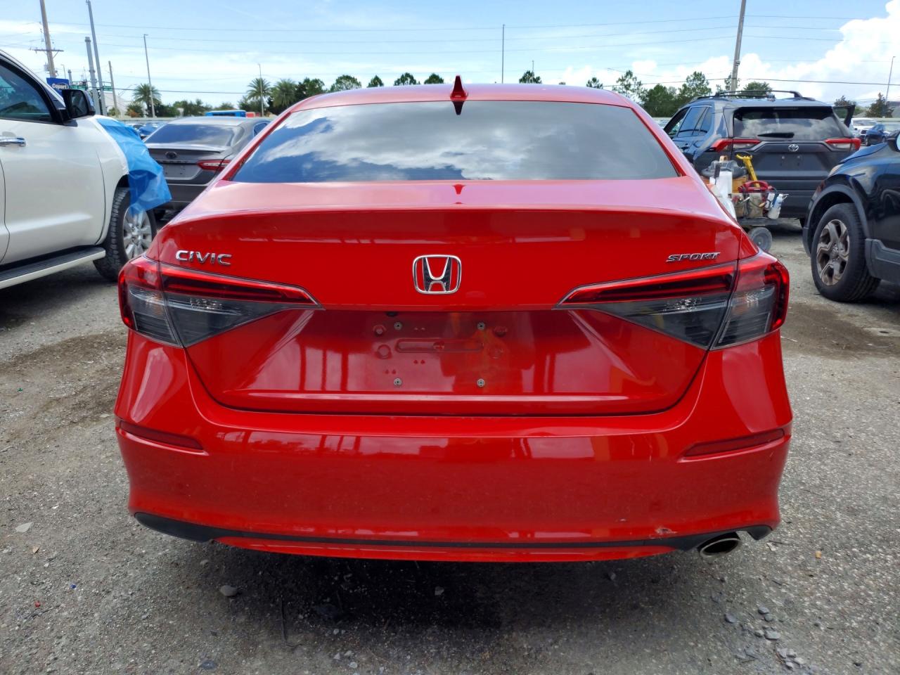 2022 Honda Civic Sport Красный vin: 2HGFE2F57NH600772