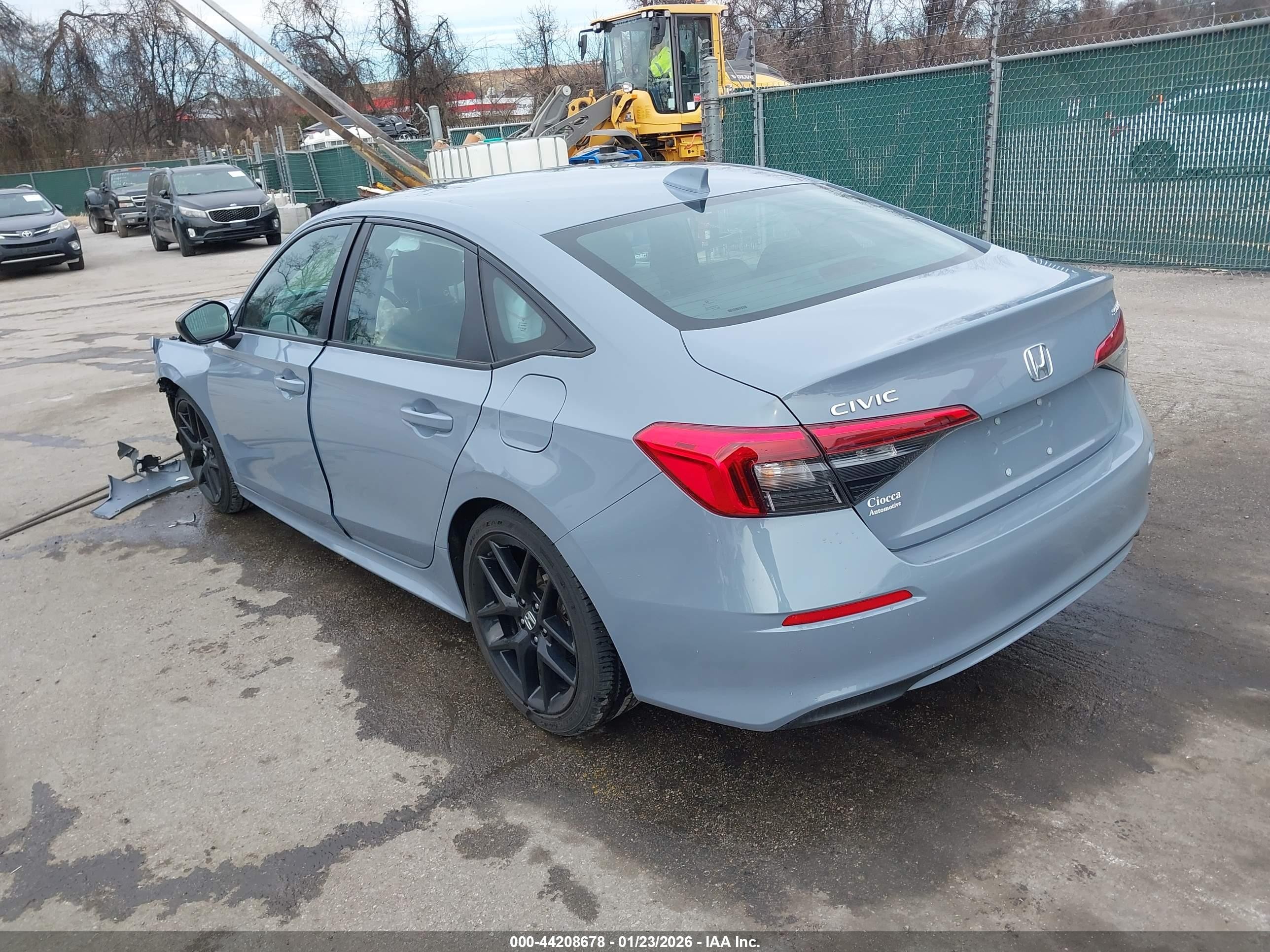 2024 Honda Civic Sport Light Blue vin: 2HGFE2F57RH585471