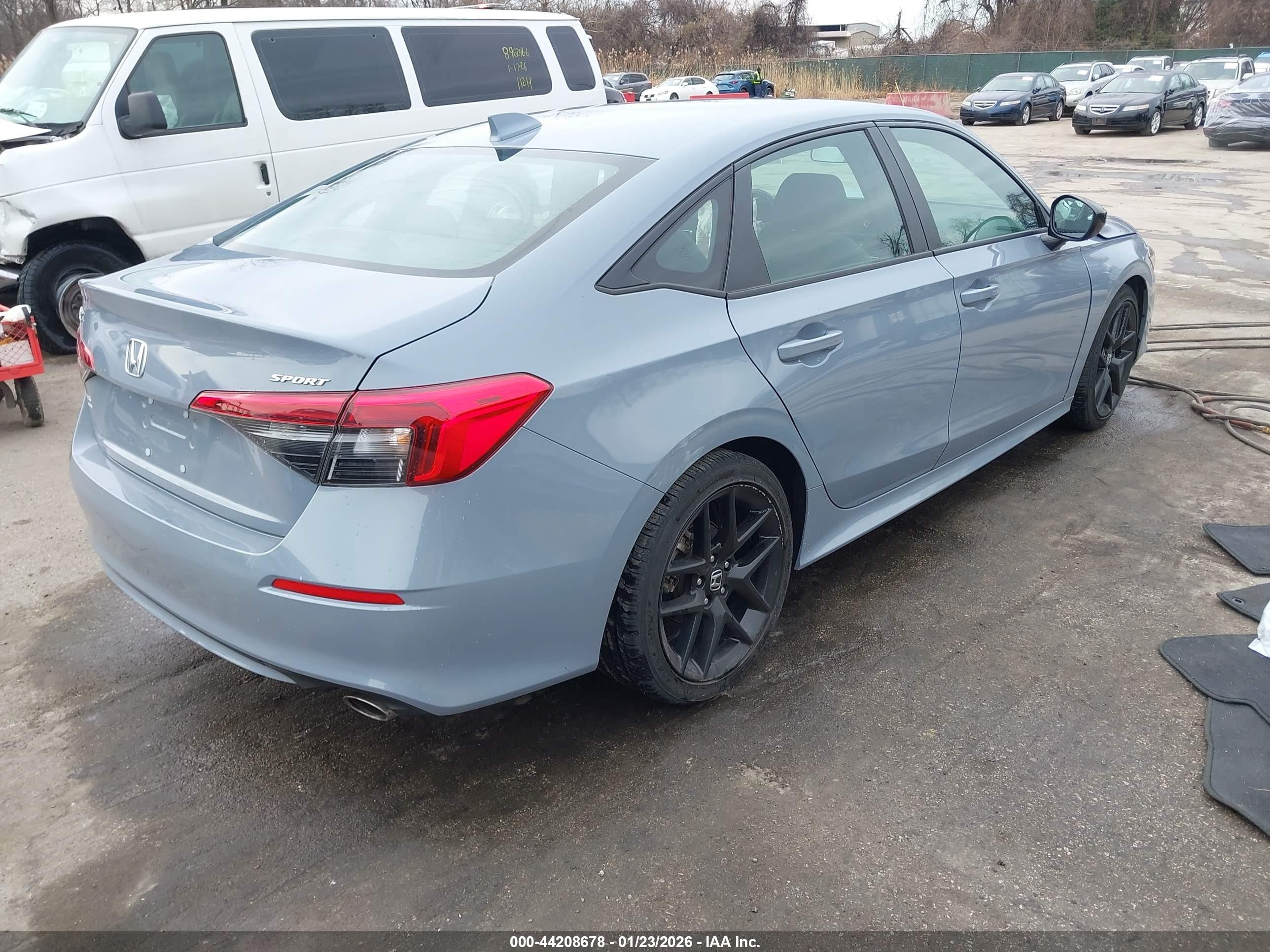 2024 Honda Civic Sport Light Blue vin: 2HGFE2F57RH585471