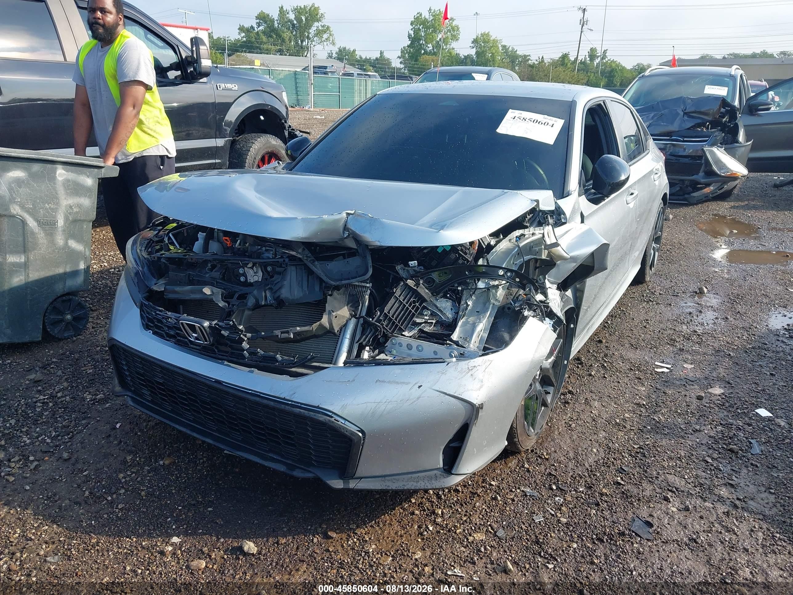 2025 Honda Civic Sport Silver vin: 2HGFE2F57SH532677