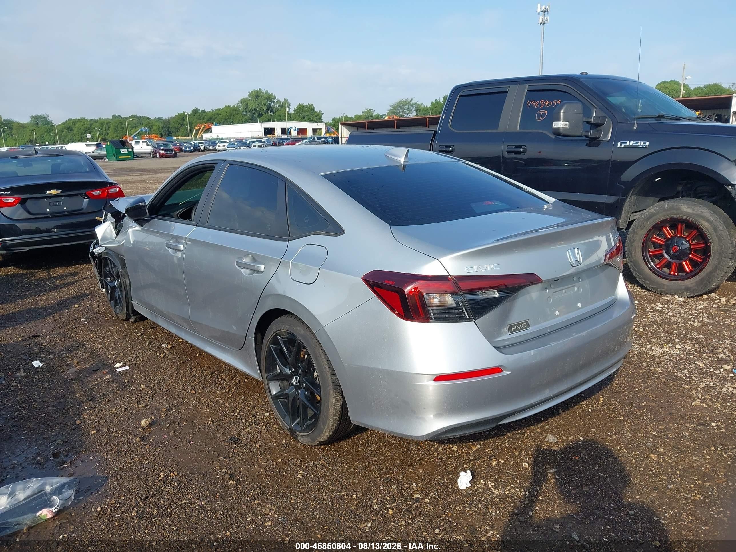2025 Honda Civic Sport Silver vin: 2HGFE2F57SH532677